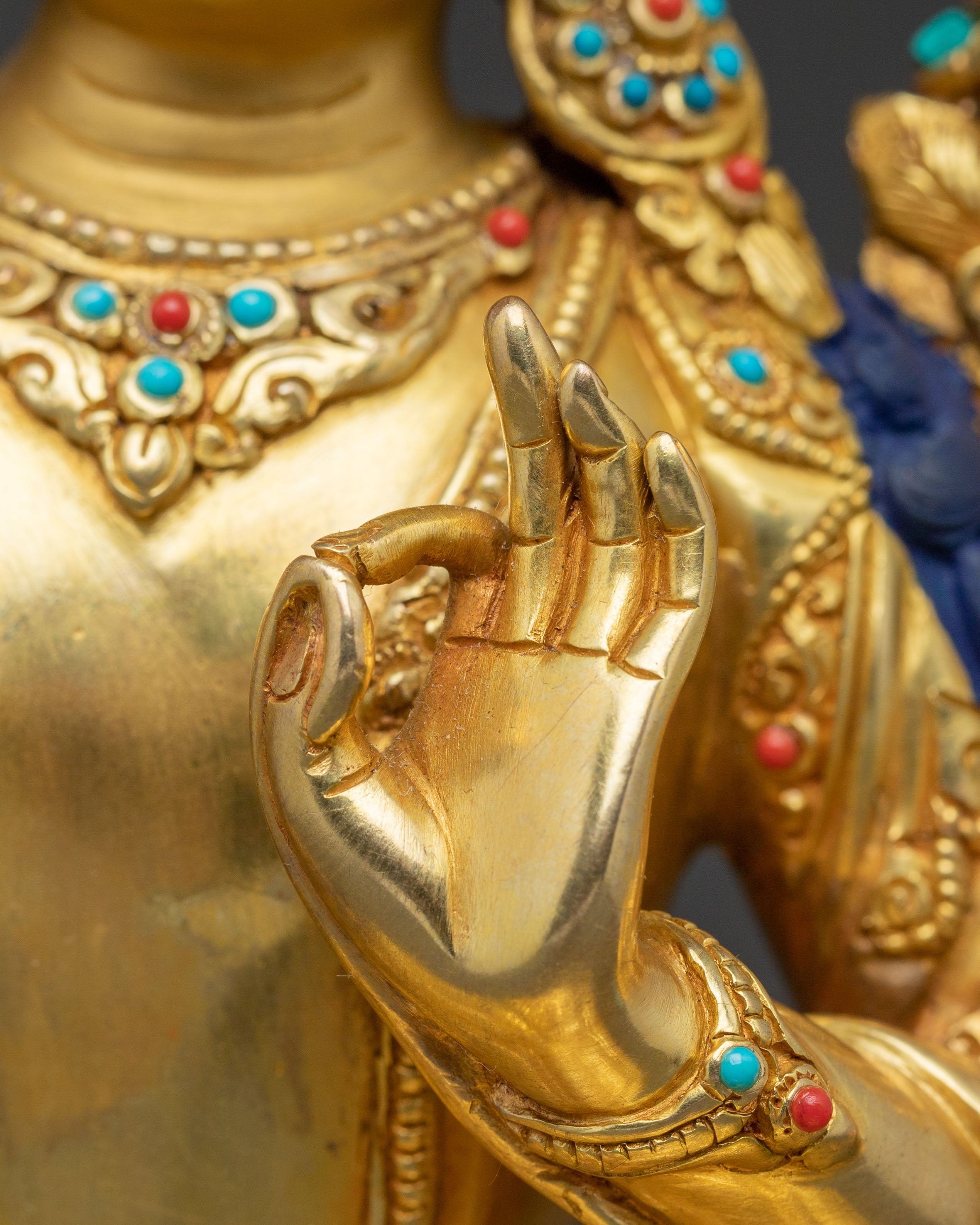 Manjushri Spiritual Statue: Gilded Wisdom