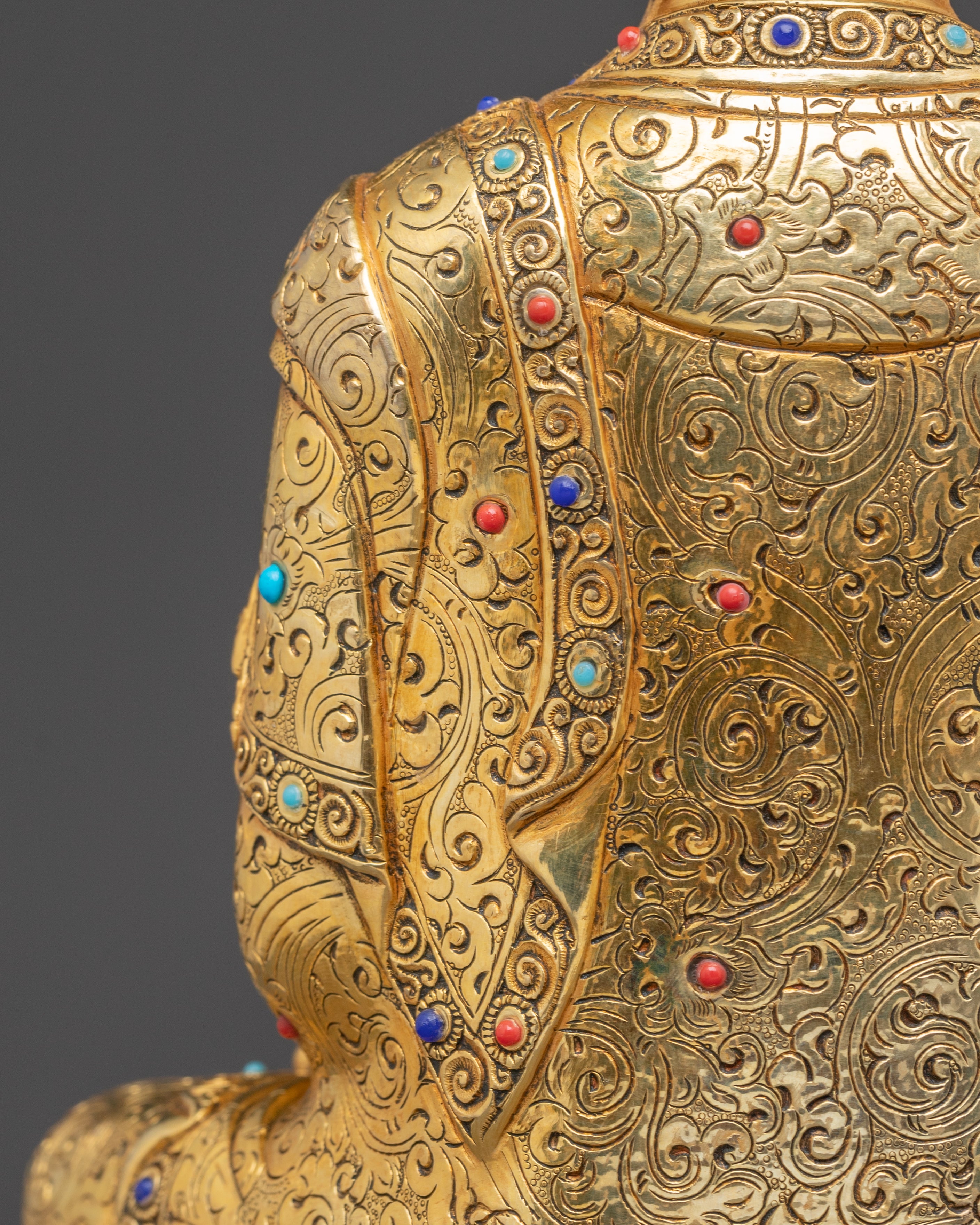 Copper Handcrafted Sculpture of Buddha Shakyamuni | Gautama Buddha Statue