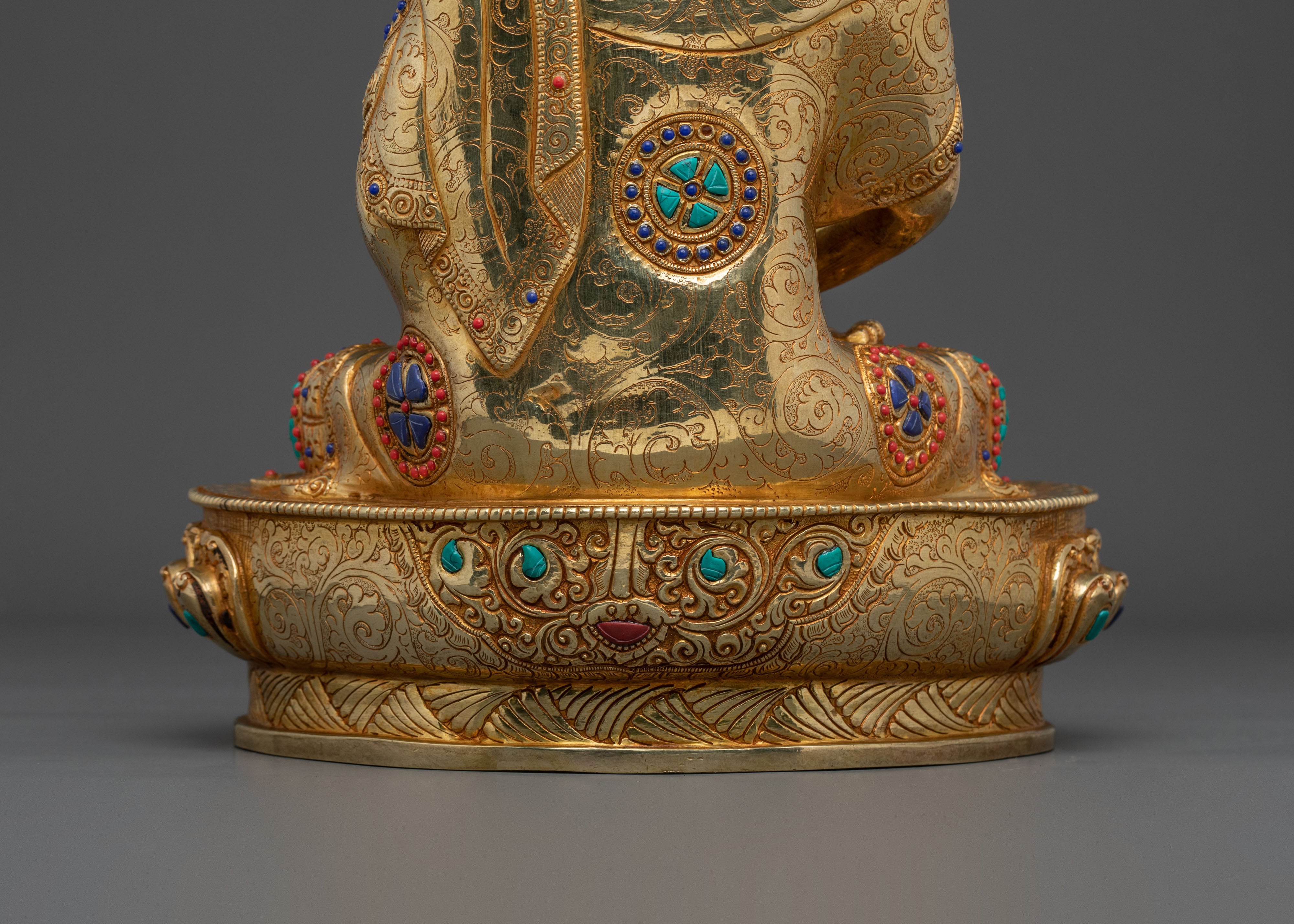 Amitabha Buddha Radiant Sculpture | Gilded Serenity