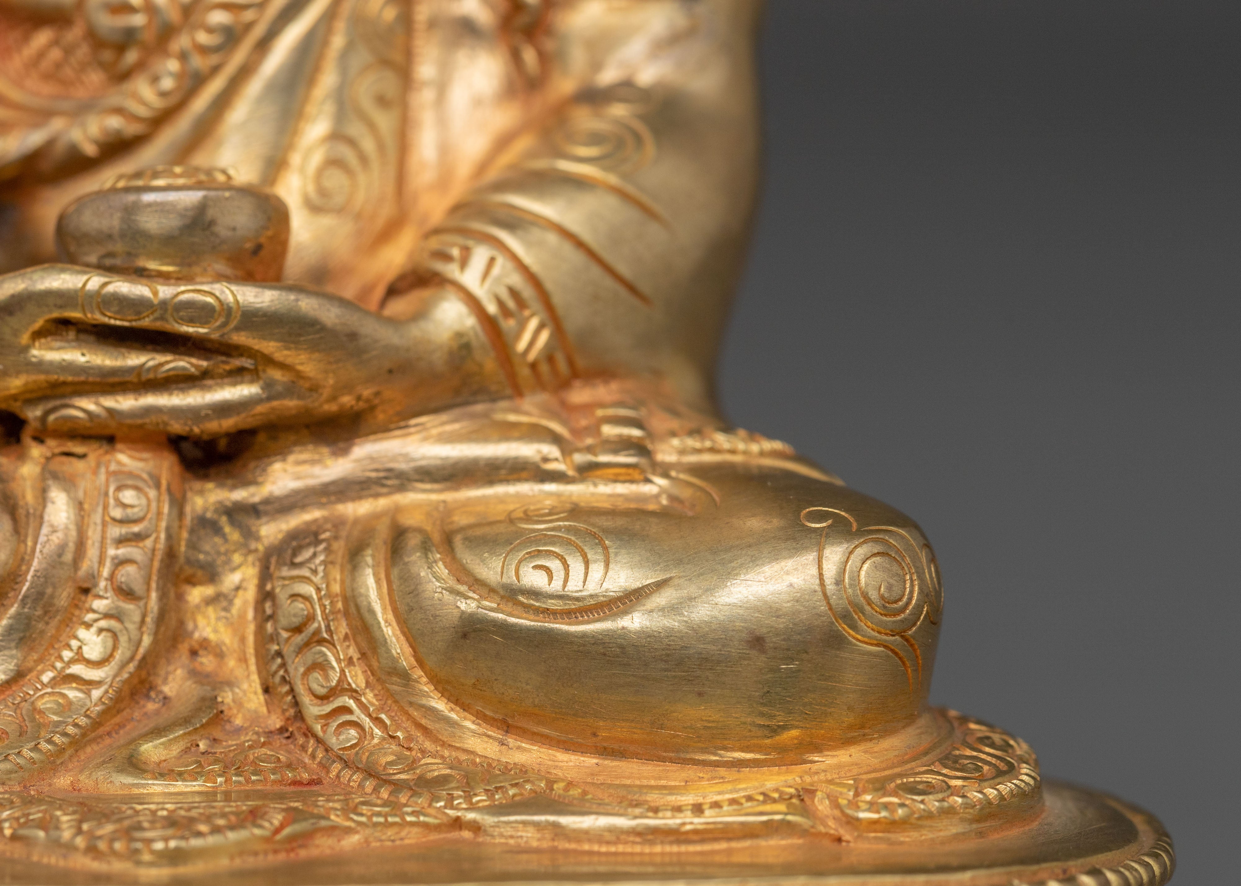 Buddha of Pure Land Amitabha Sculpture | Symbol of Infinite Light and Compassion