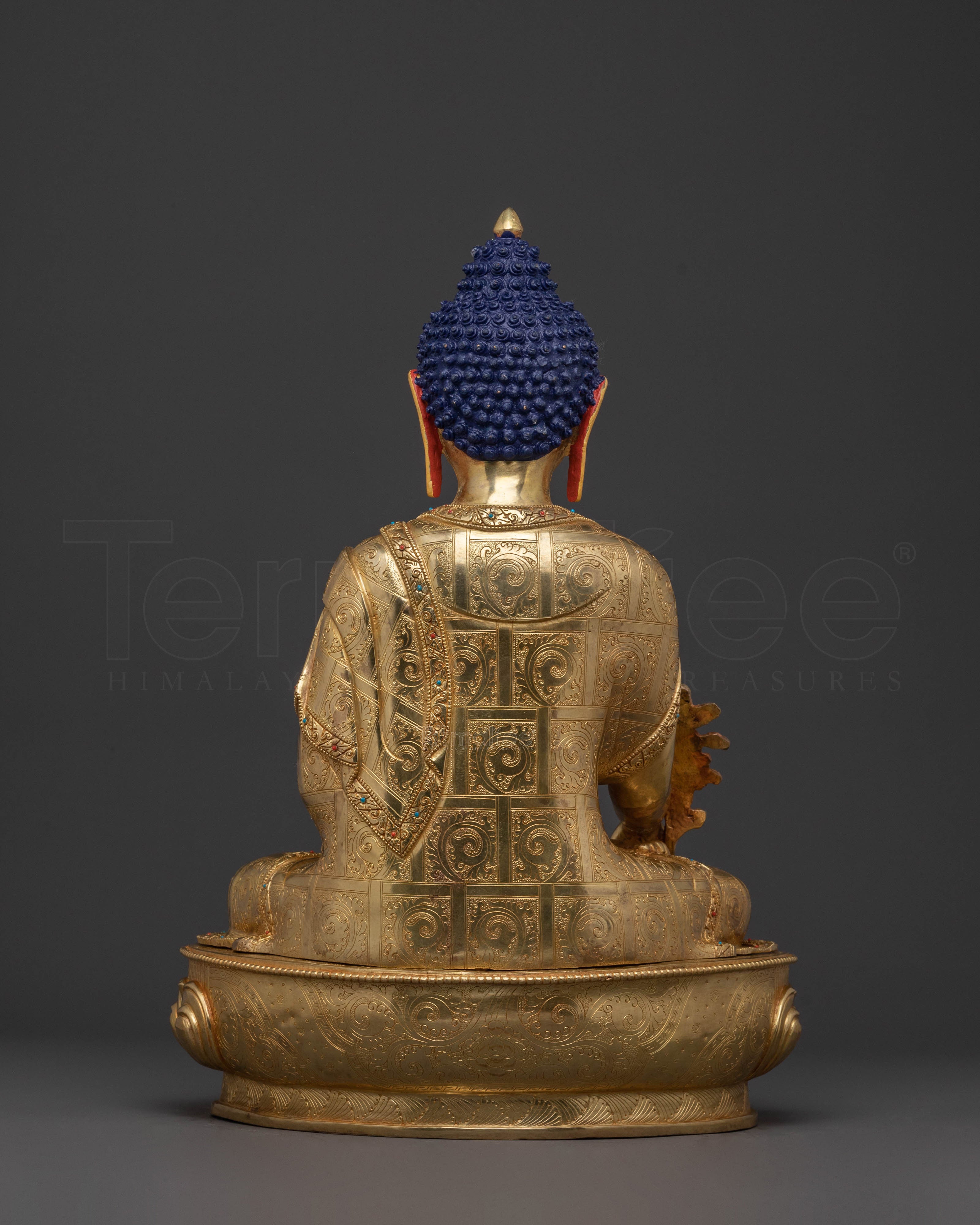 Divine Healer Medicine Buddha Statue | Exquisite Gilded Copper
