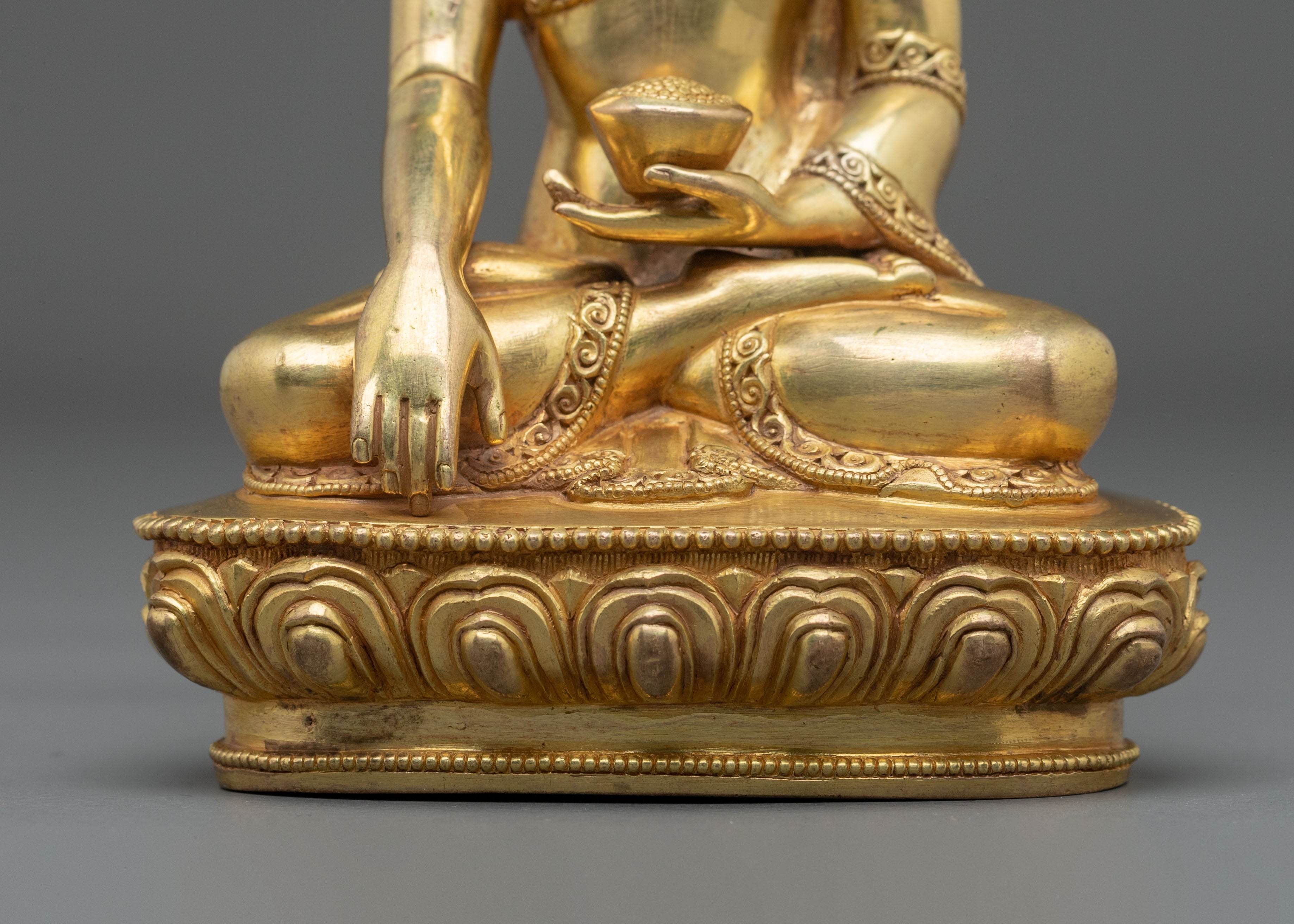 Hand-Carved Shakyamuni Buddha Statue | Copper Figurine