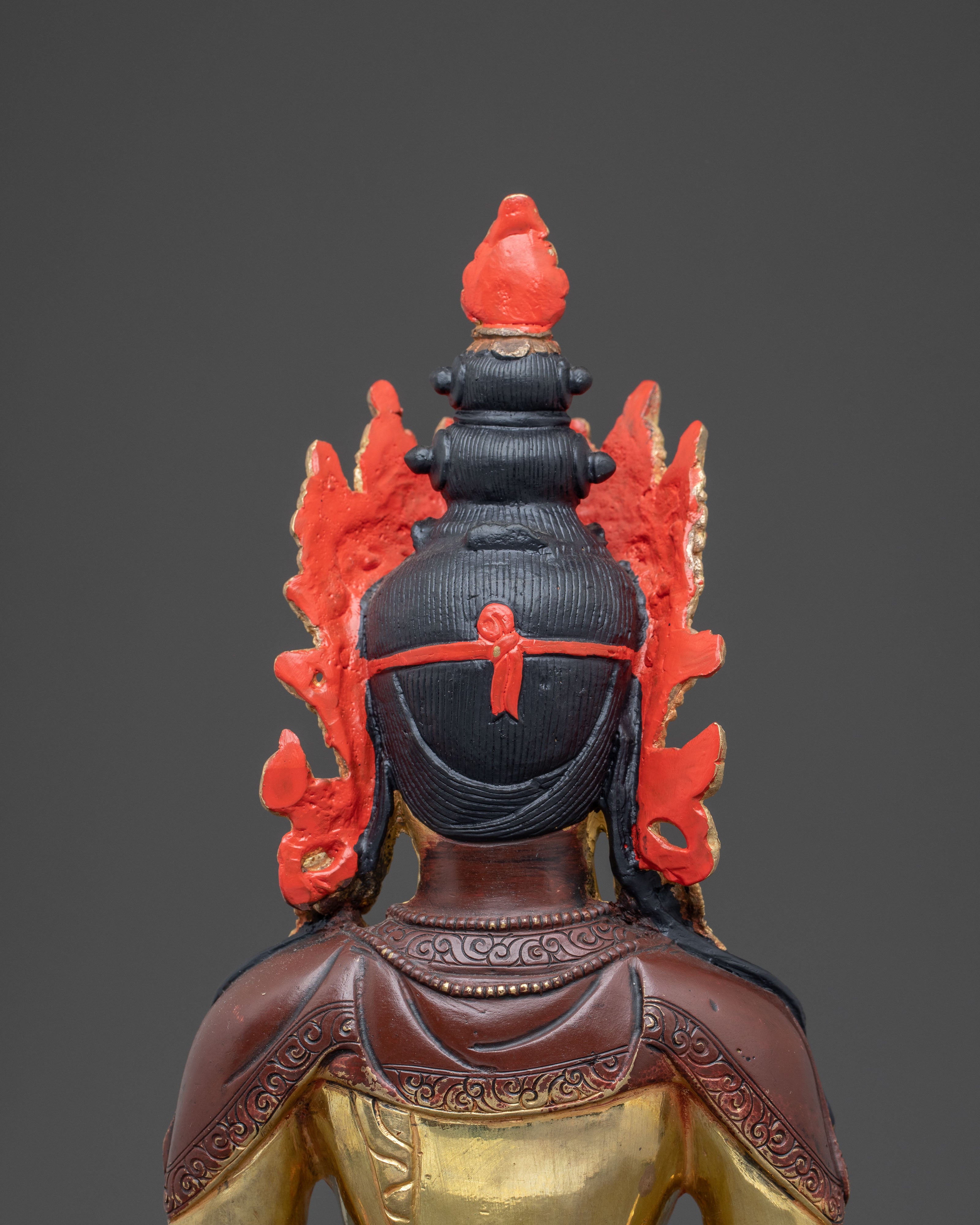 Golden Amitayus Statue Buddha from Pure Land | Eternal Buddha of Longevity