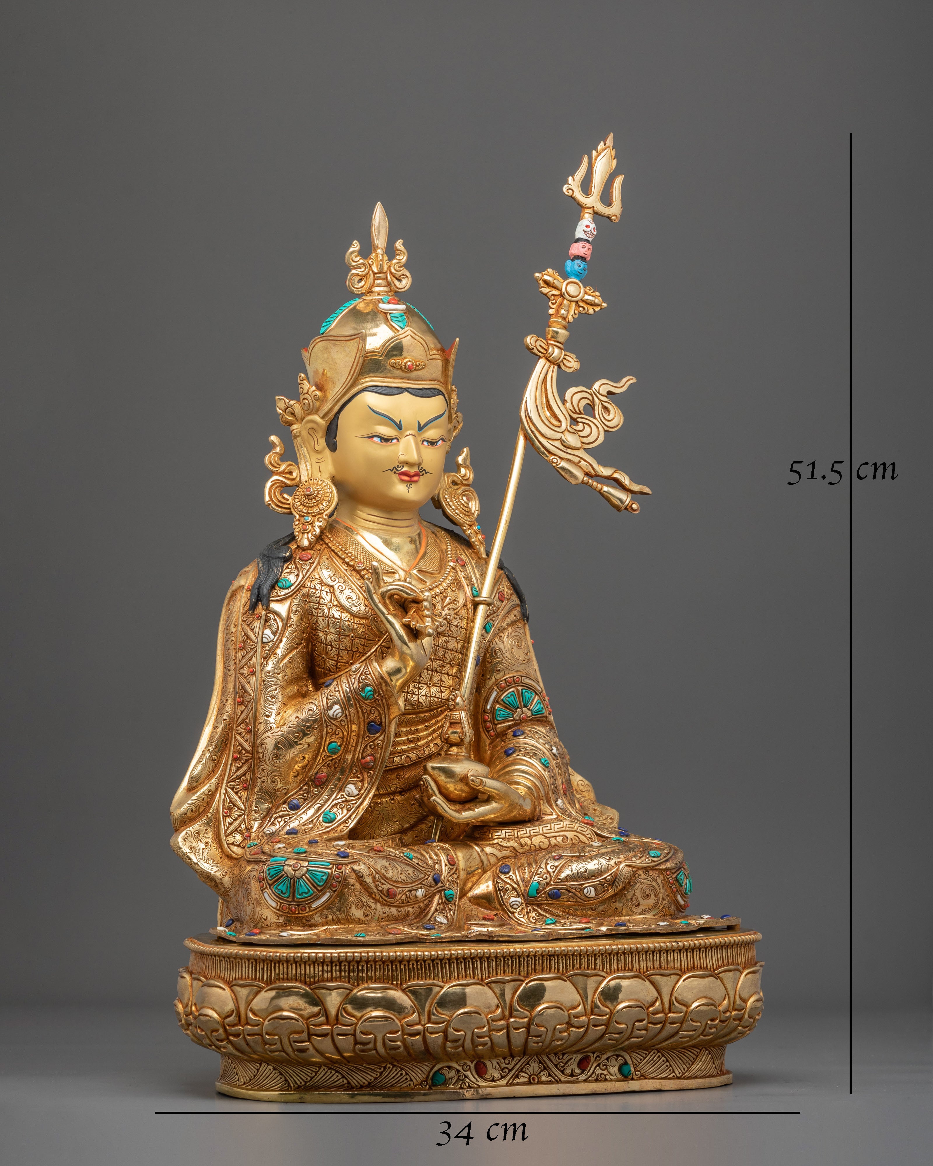 Guru Tsoyke Dorje Copper Figurine | Symbol of Wisdom