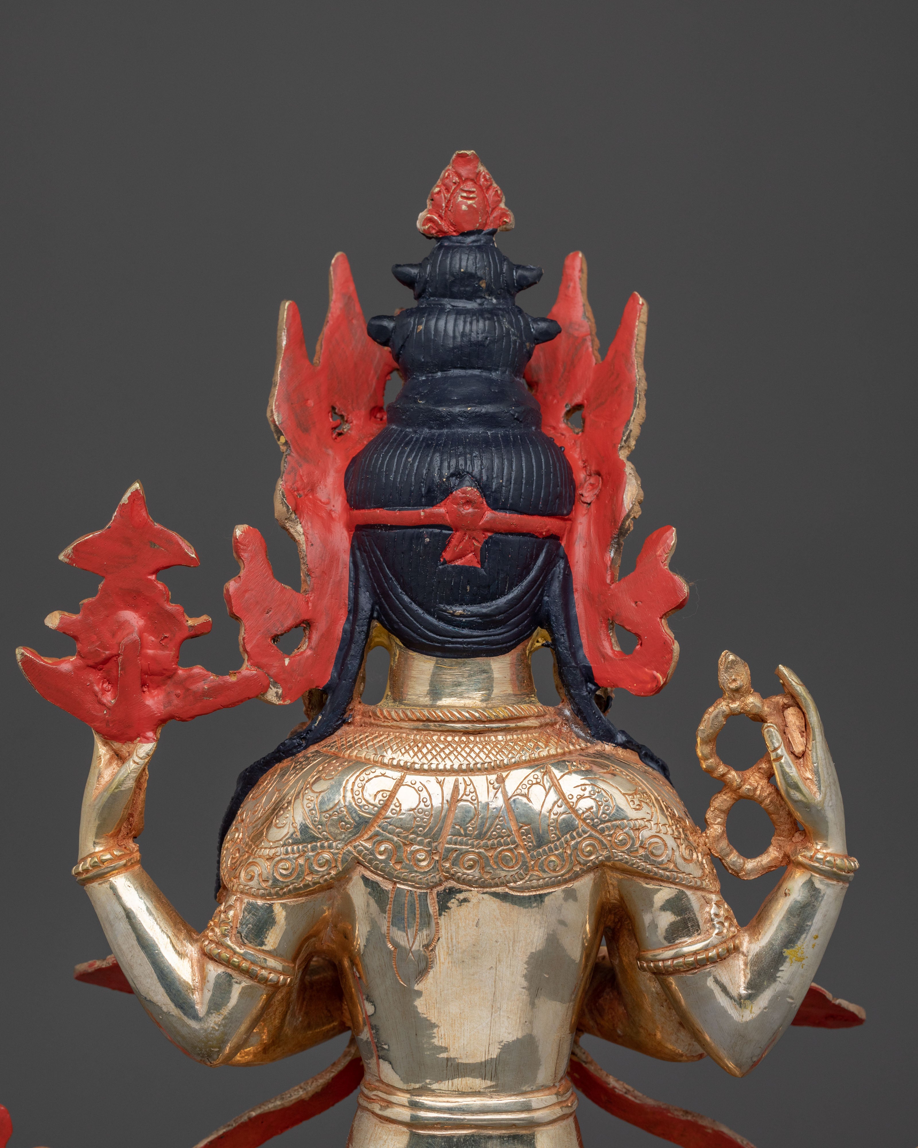 Chenrezig Statue | 24k Gold Gilded Guardian
