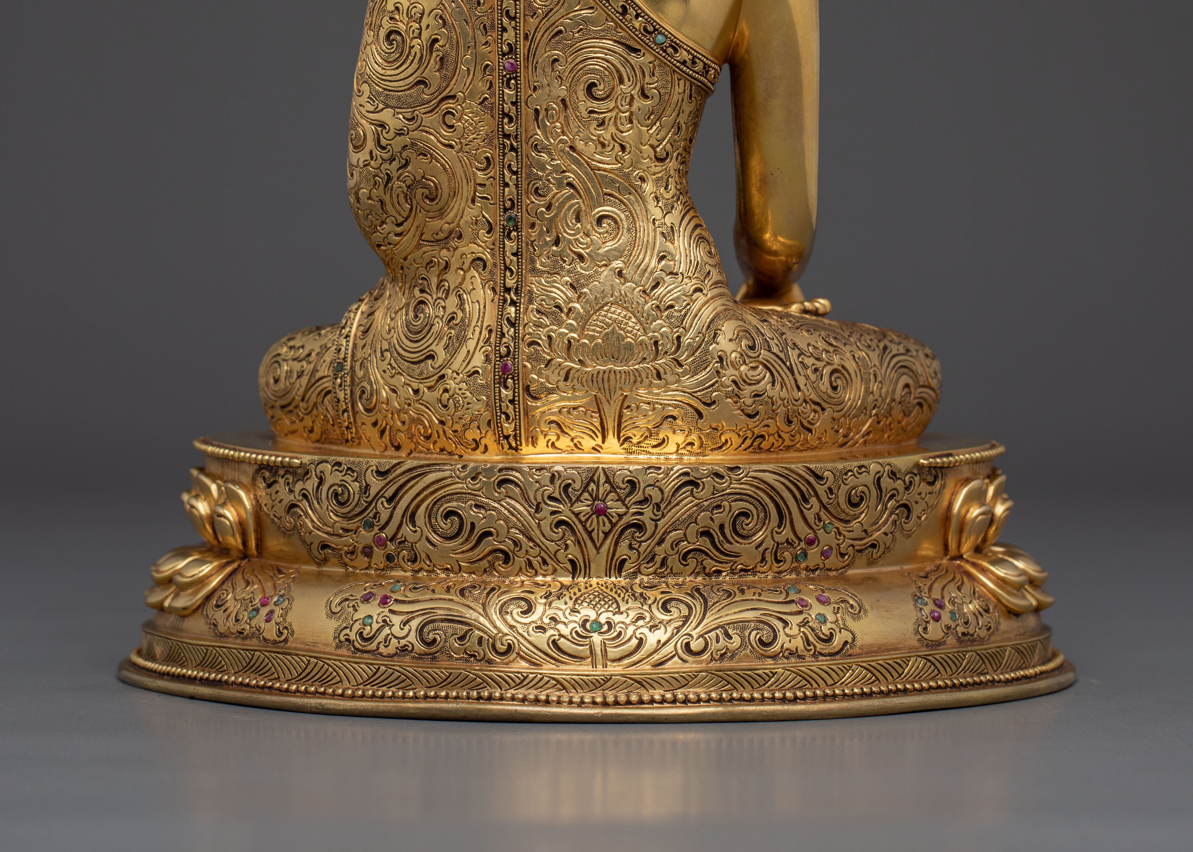 Handmade Crown Shakyamuni Buddha Statue