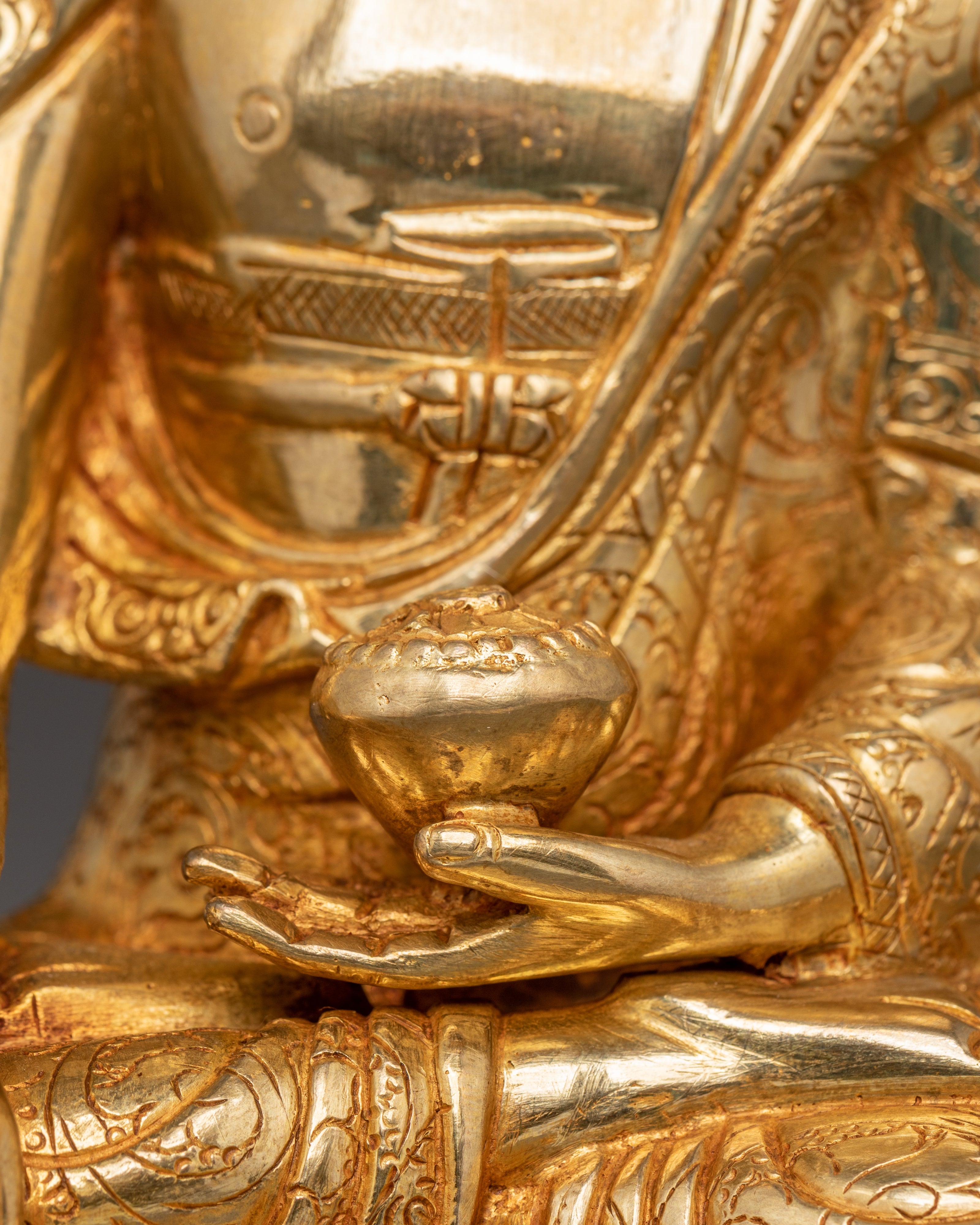 Crown Shakyamuni Buddha Handmade Sculpture | Enlightened Buddha