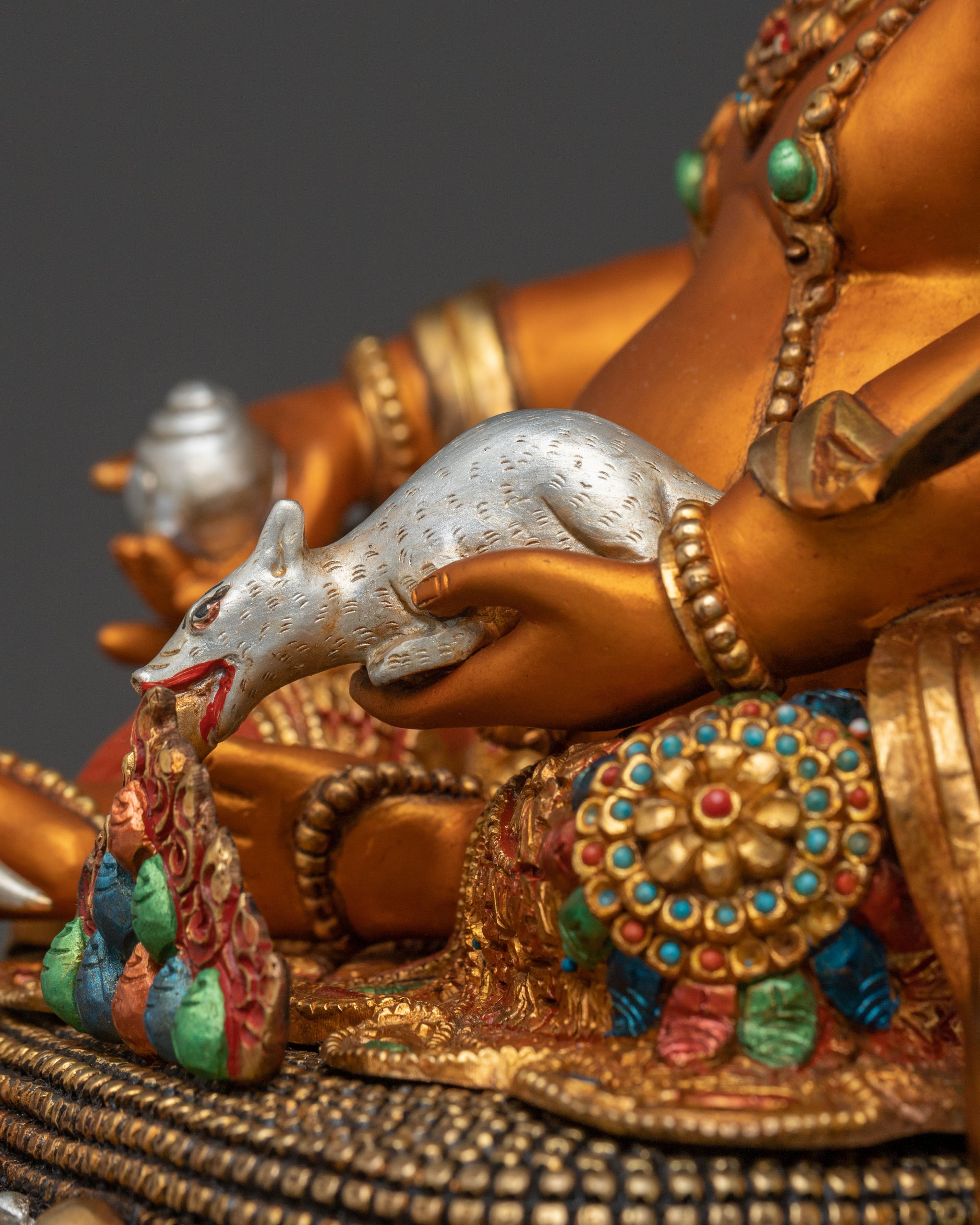 Yellow Dzambhala Sacred Statue | Himalayan Prosperity Art