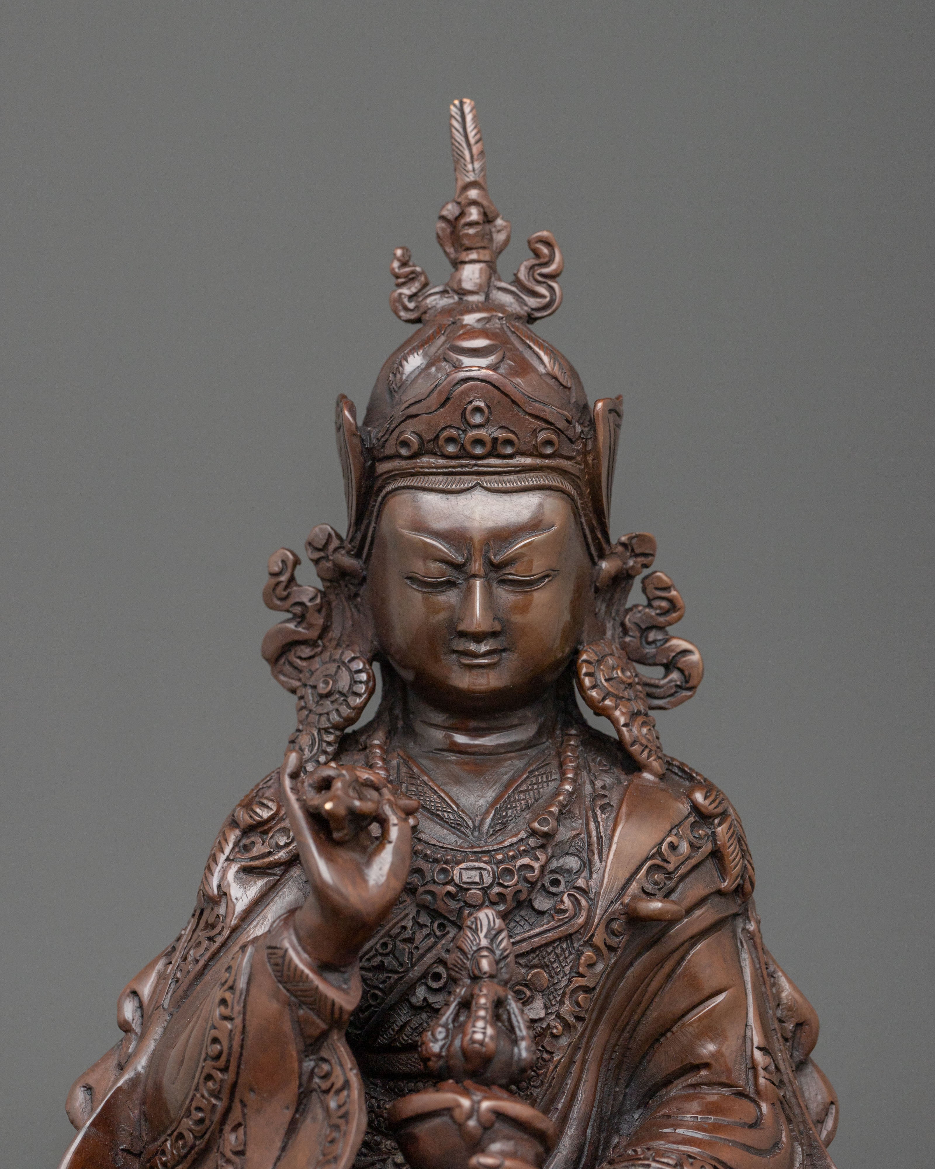 Guru Tsokye Dorje Sacred Buddhist Figurine: Lotus Born Master