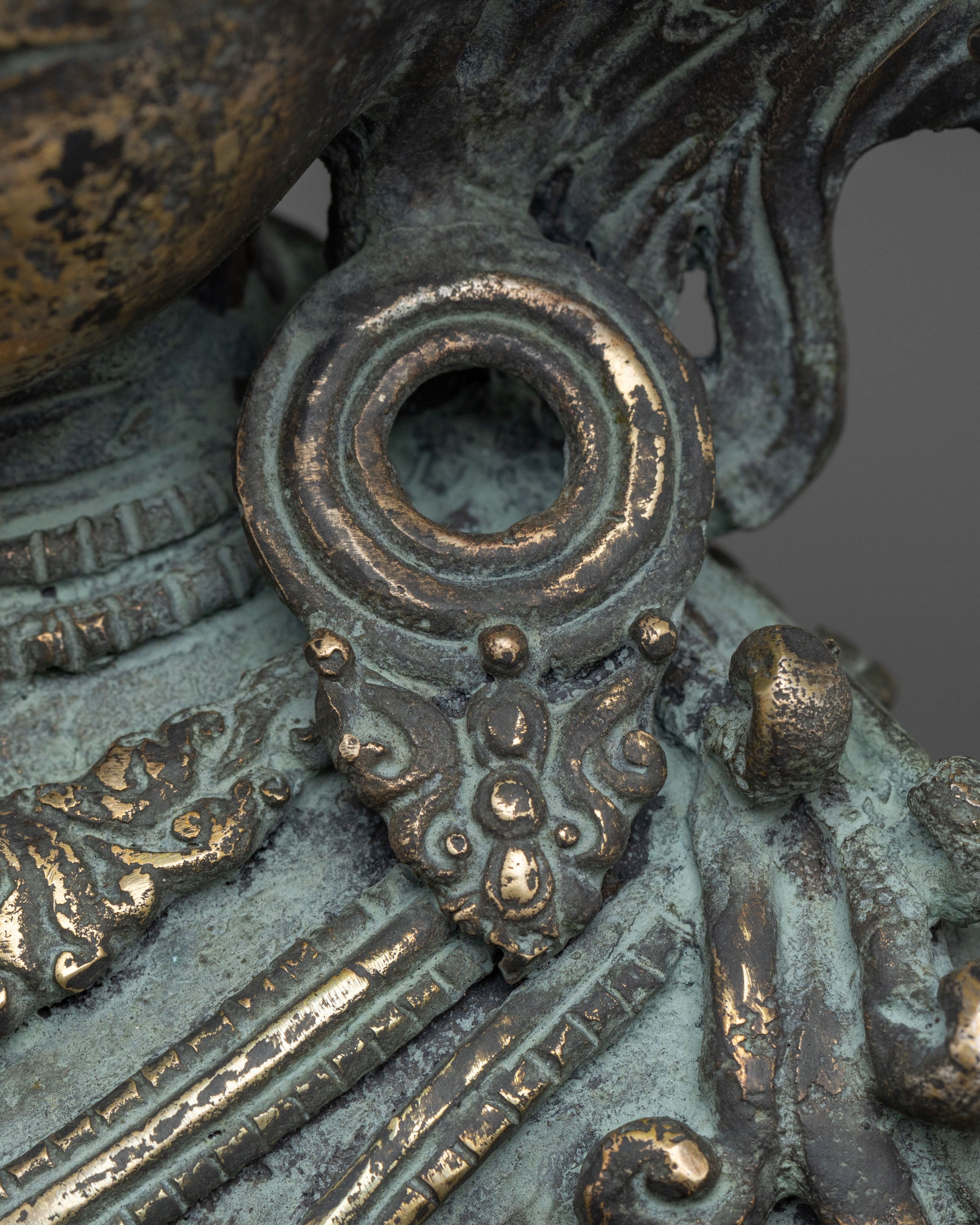 Handmade Manjughoṣa Statue | Sacred Antique Finish