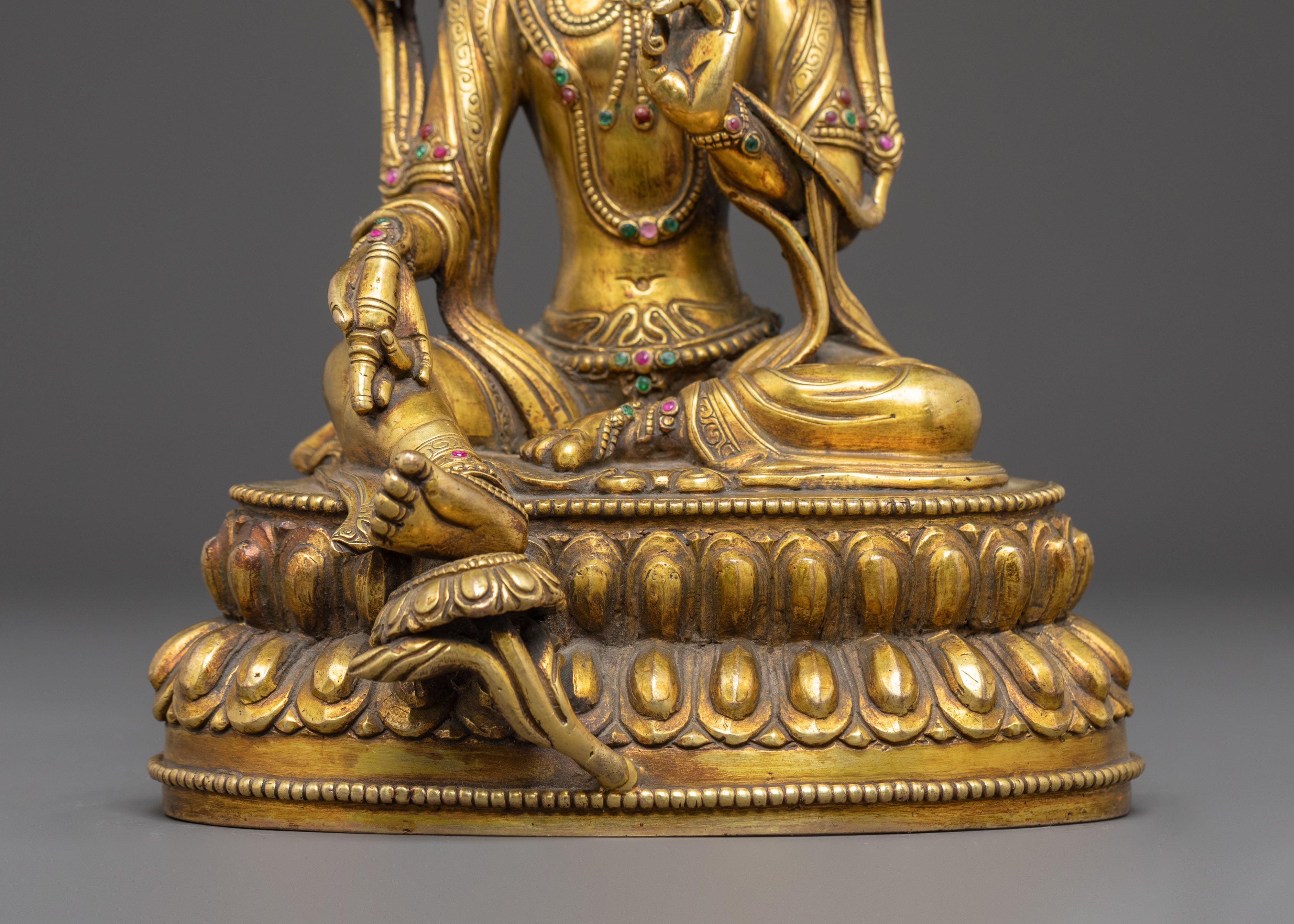 Green Tara Handmade Statue: Mother of All Buddhas