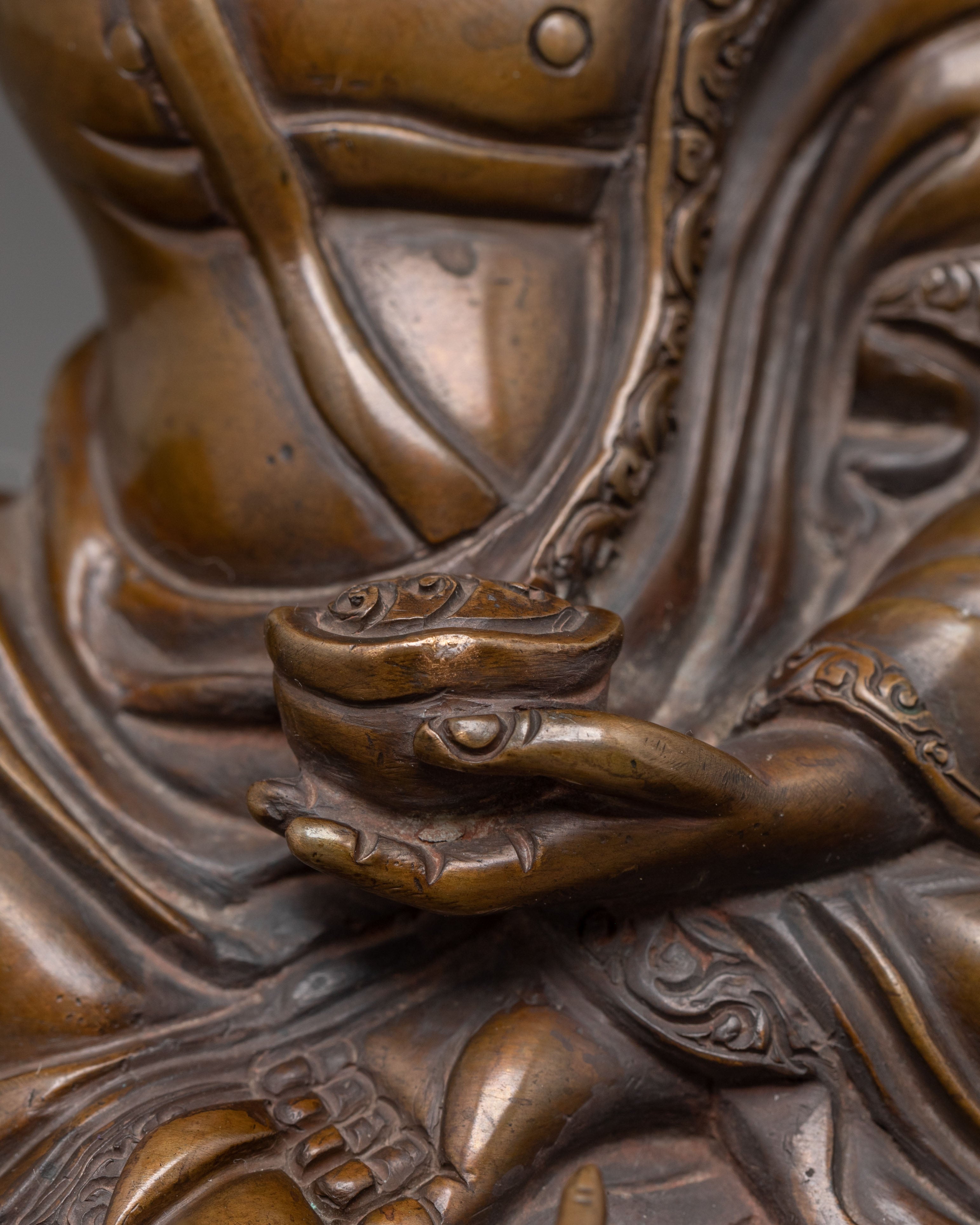 Handmade Milarepa Oxidized Statue | Tibetan Yogi and Poet