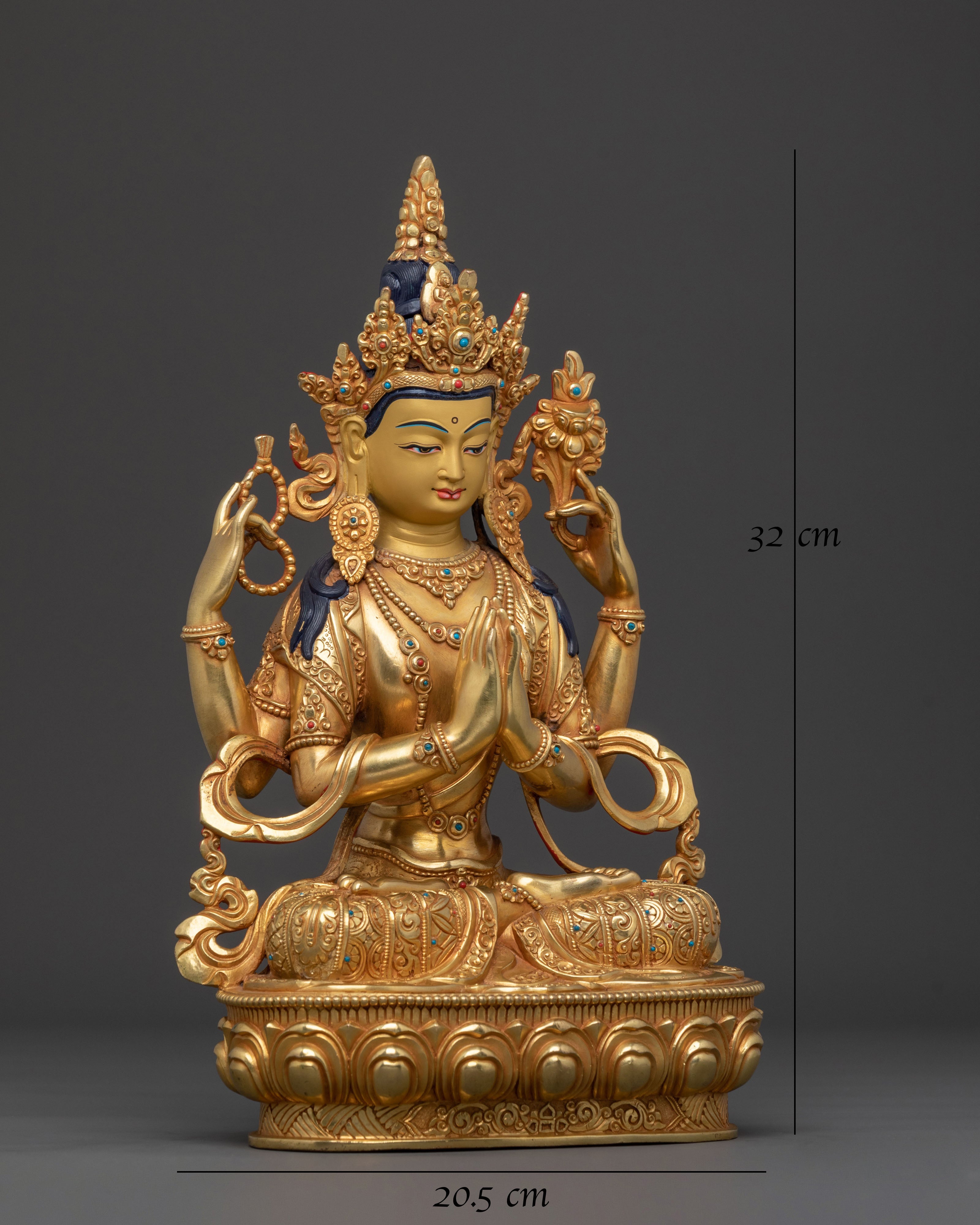 Handcrafted Avalokiteshvara Sculpture | Sacred Icon