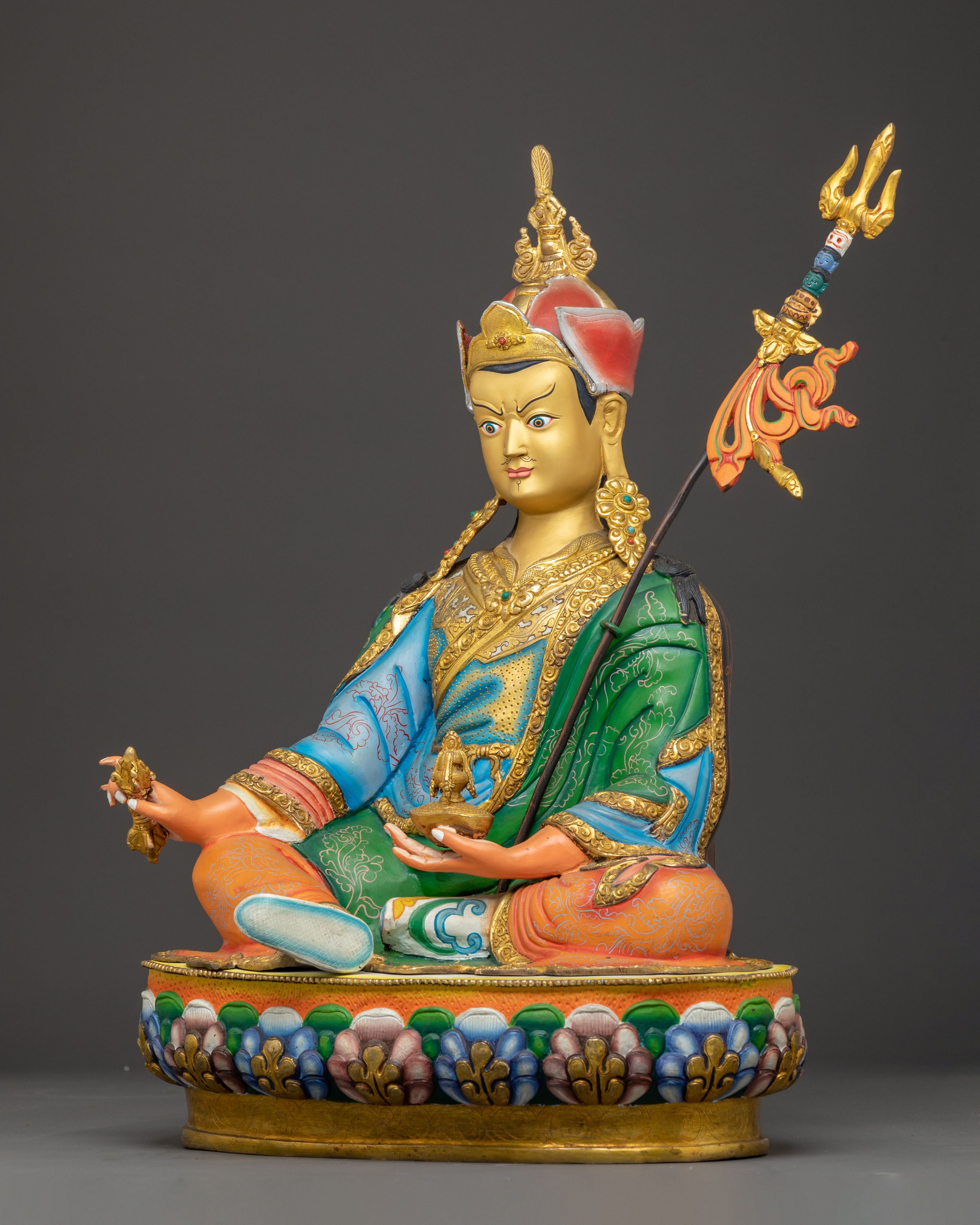 Handcrafted Copper Padmasambhava Statue | Lotus-Born Master