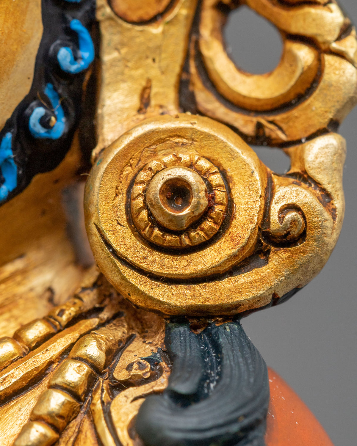Dzambhala 24K Gold Plated Sculpture | Tibetan Figurine