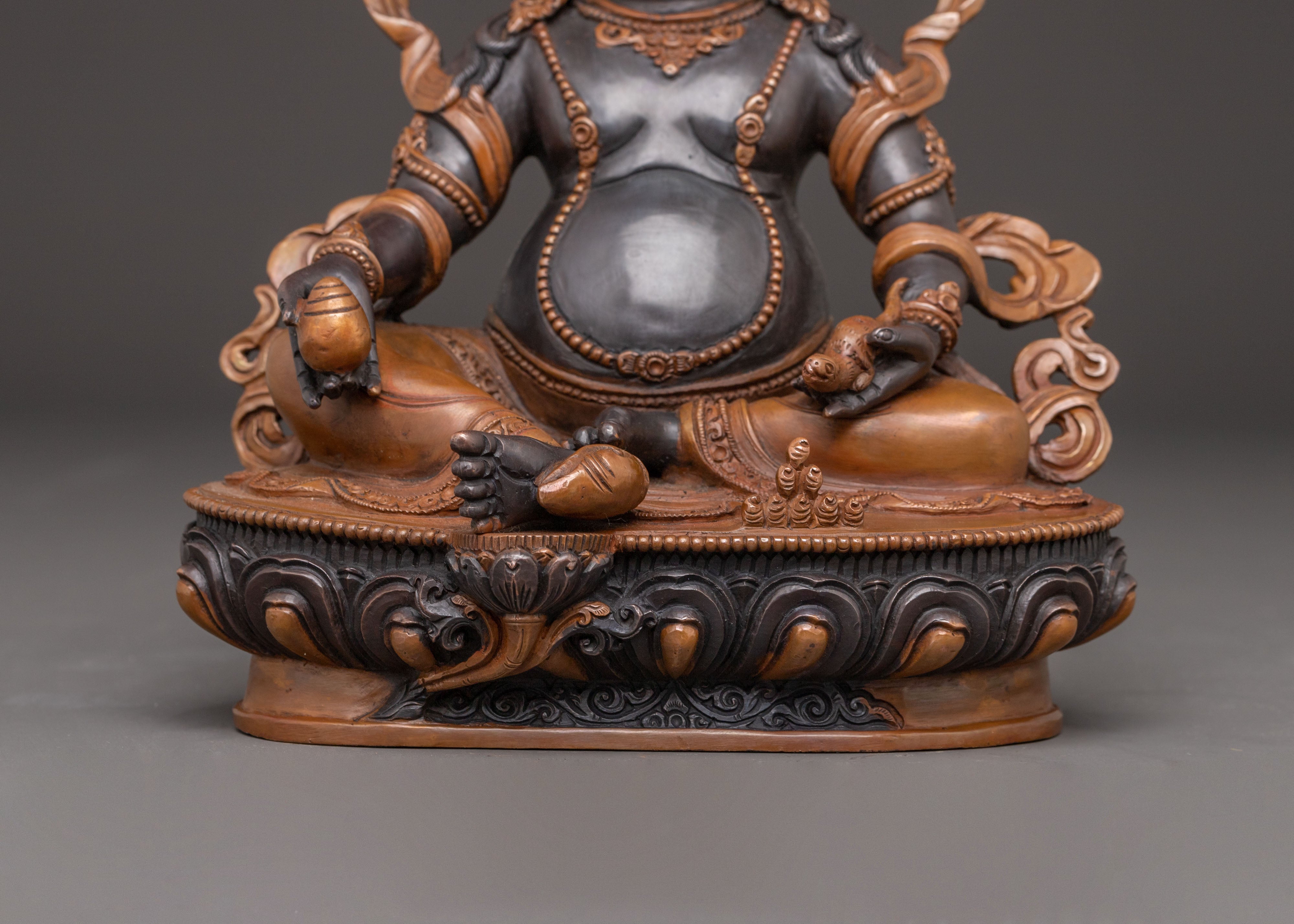 Dzambhala Statue of Wealth and Power | Traditional Buddhist Wealth Deity