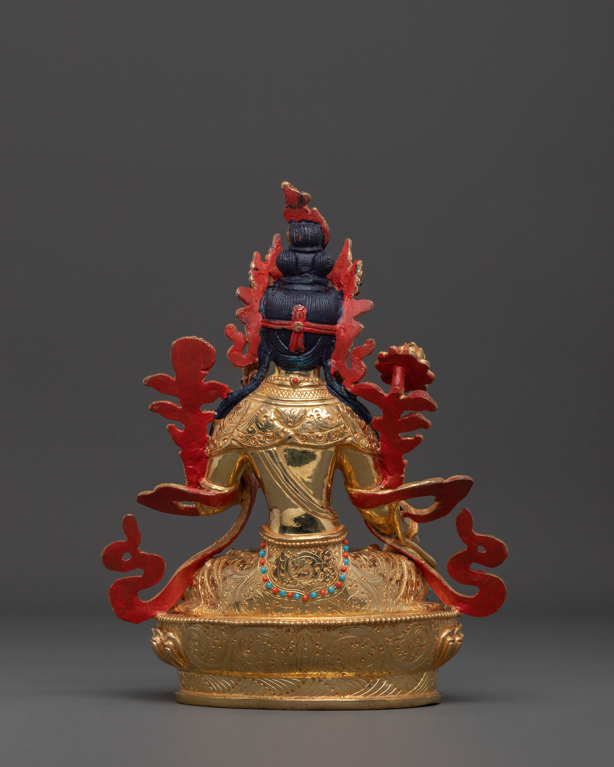 White Tara Figurine | 24K Gold Gilded Healing Goddess