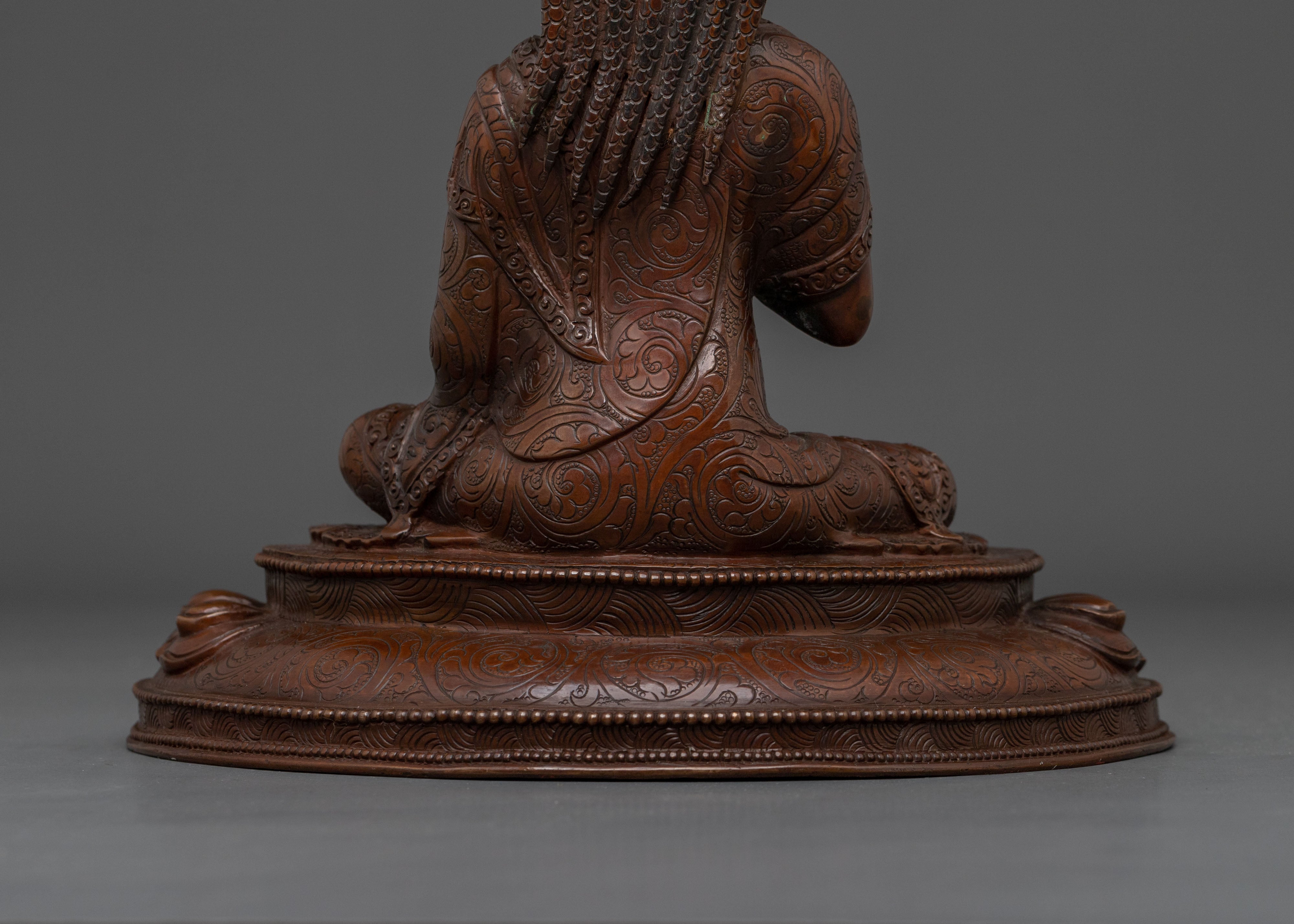 Nagarjuna Sculpture | Oxidized Copper Finish