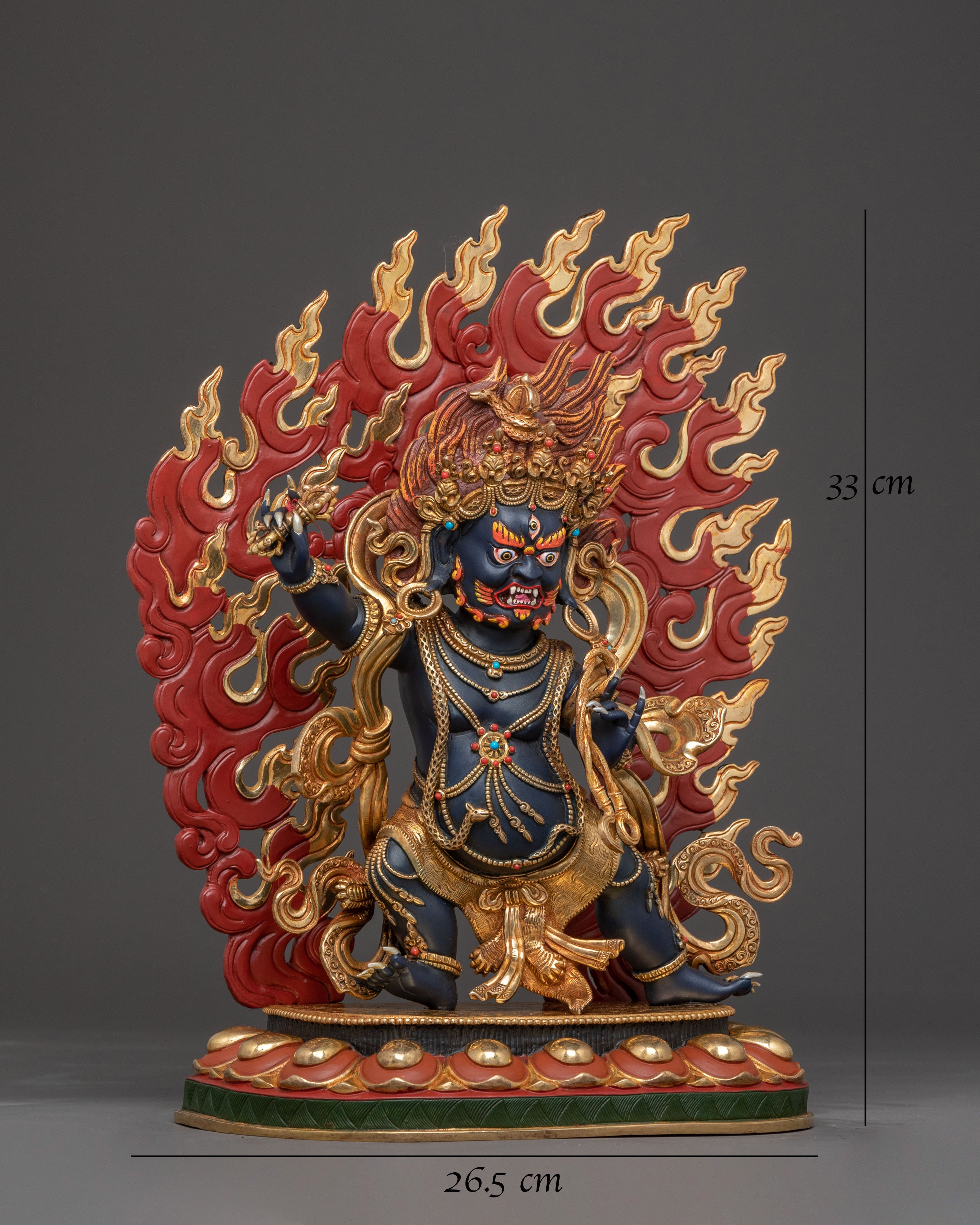Vajrapani: A Silver Electro-Plated Sacred Sculpture of Vajrapani