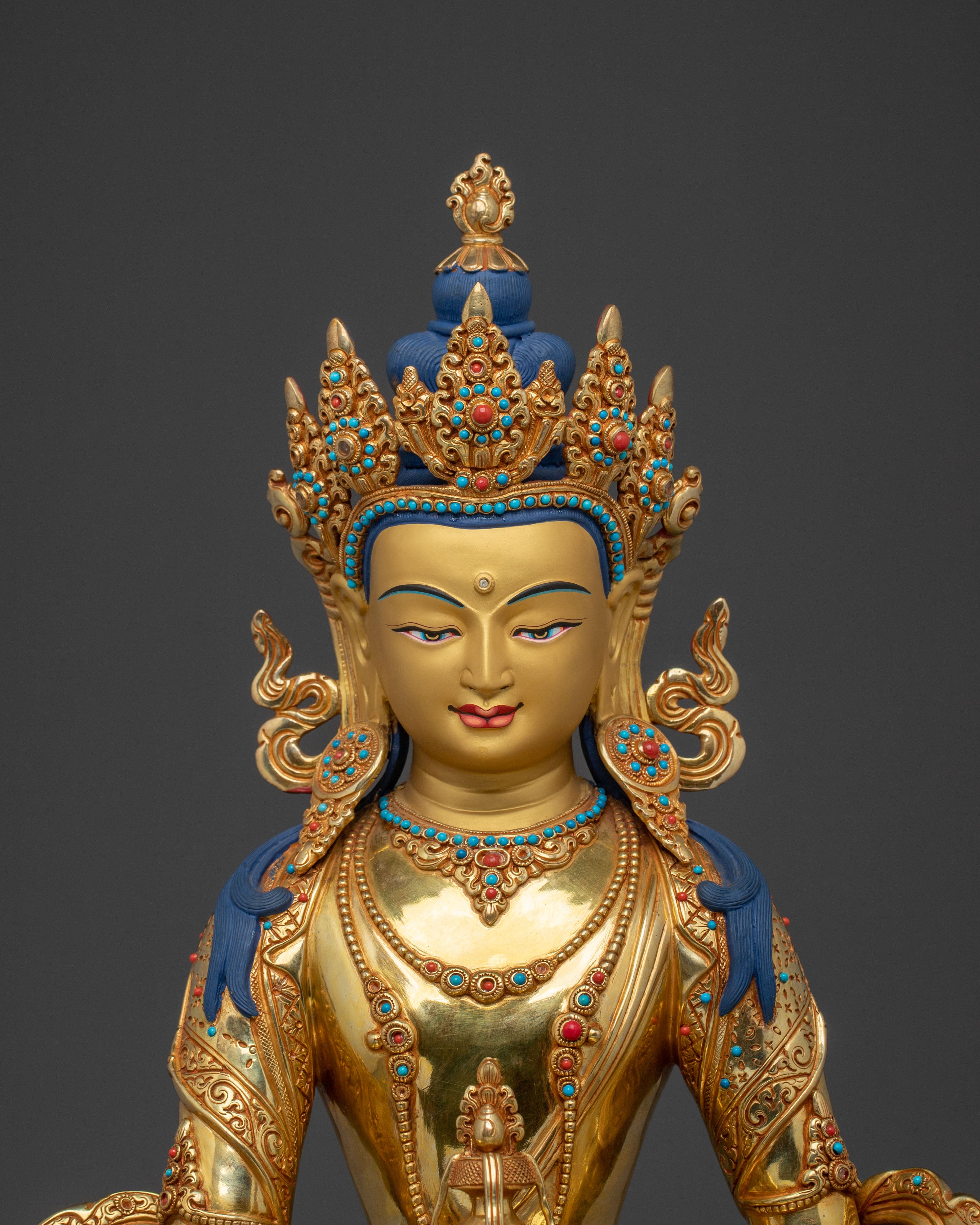 Kshitigarbha Sculpture | Tibetan Bodhisattva Figurine