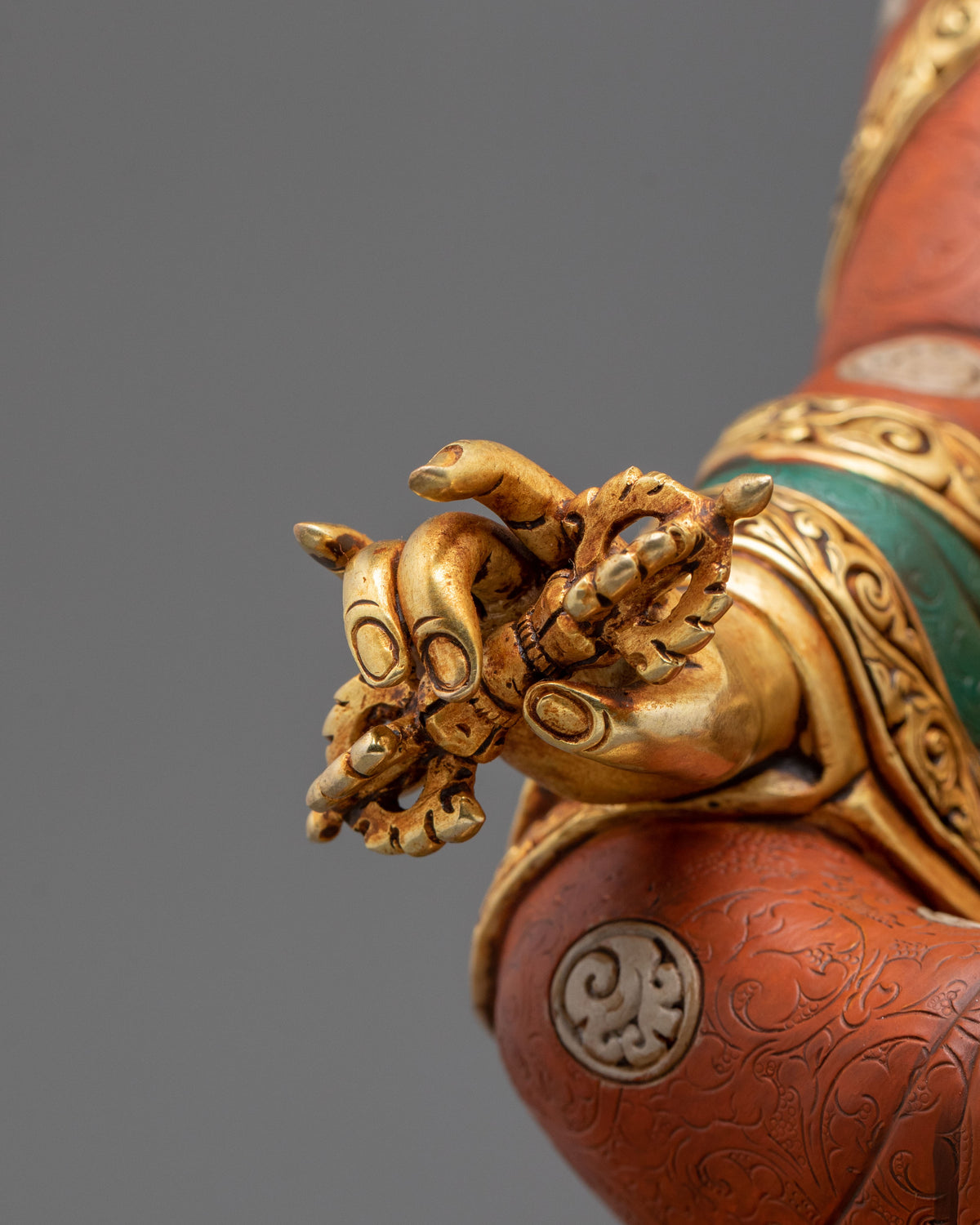 Guru Rinpoche Sacred Figurine | Copper Sculpture