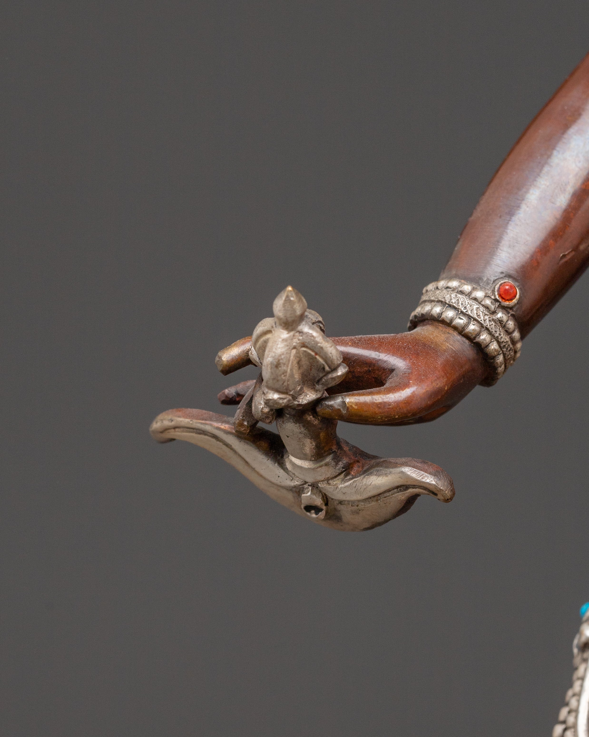 Statue of Vajrayogini Ucheyma: Himalayan Oxidized Copper Artwork