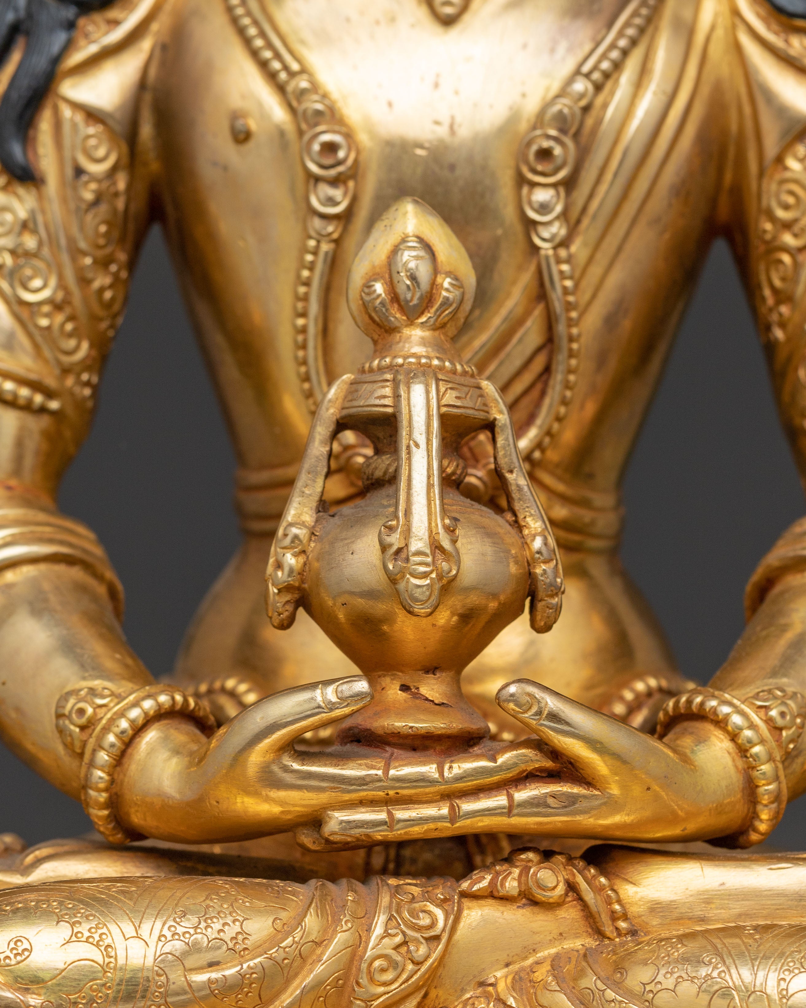 Handcrafted Amitayus Buddha Figurine | Golden Divinity