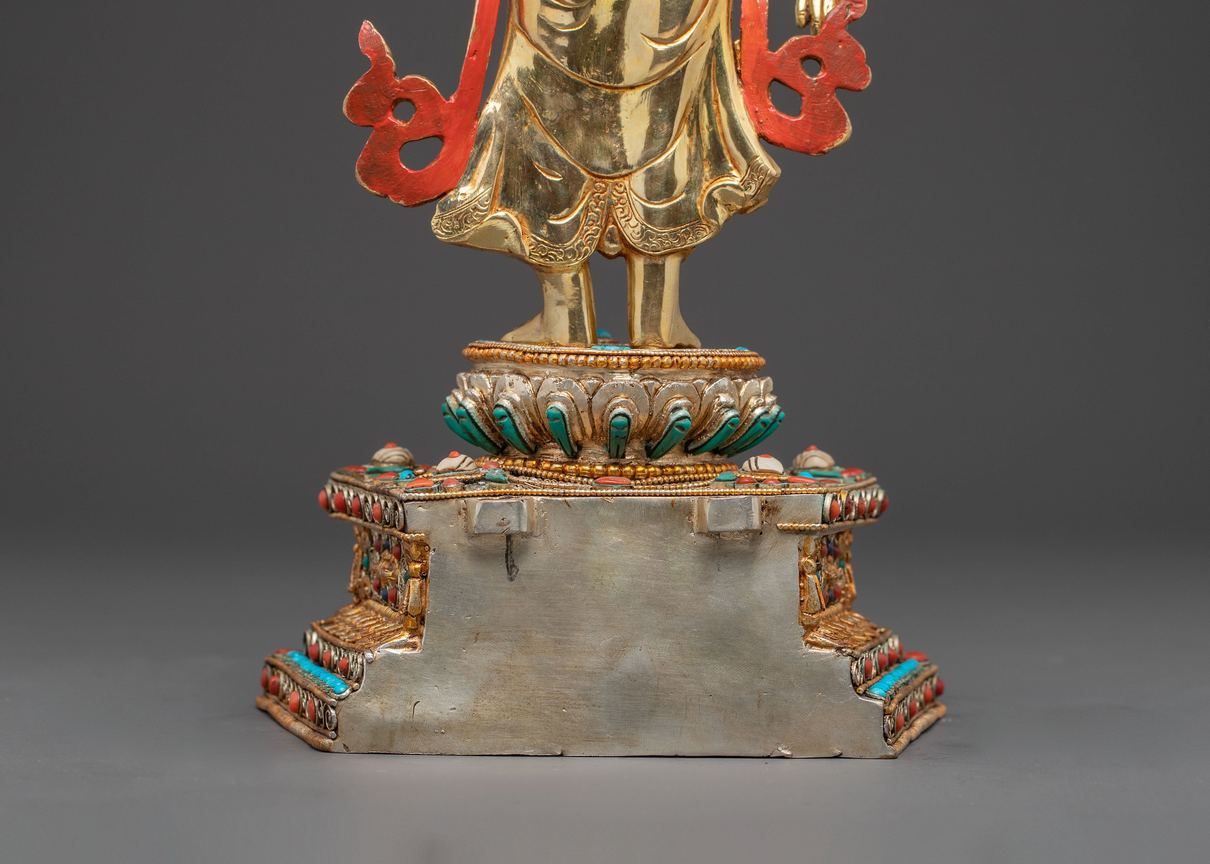 Divine Avalokiteshvara Golden Statue - 24K Gold Gilded