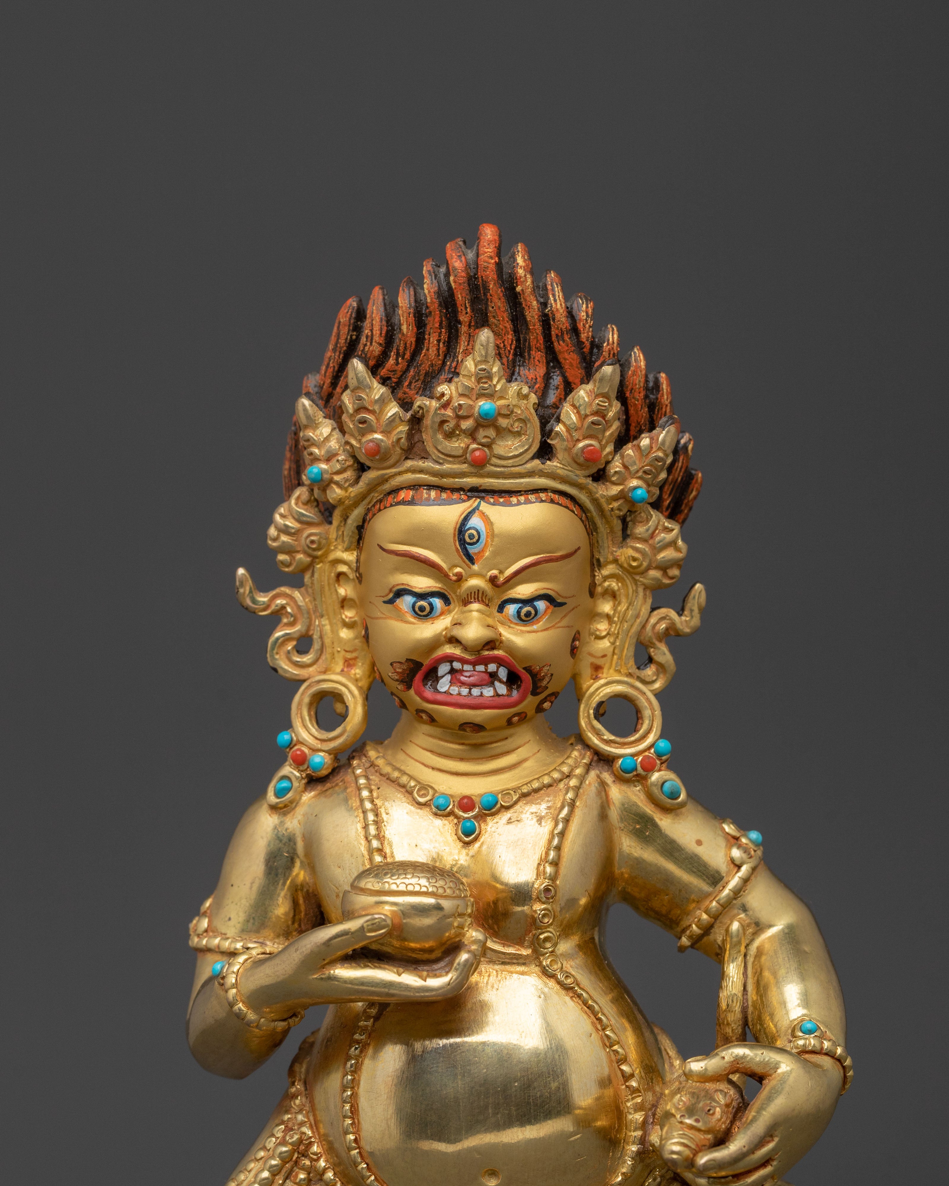 Black Dzambhala Statue | Buddhist Deity