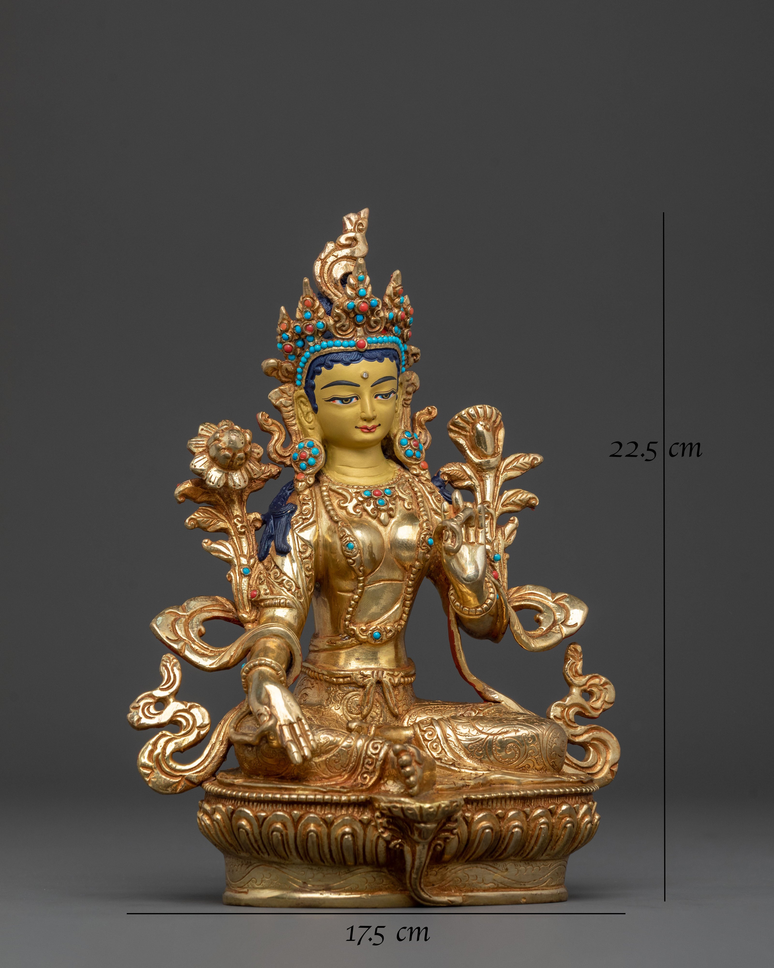 Sacred Green Tara Protection Statue | Goddess of Compassion