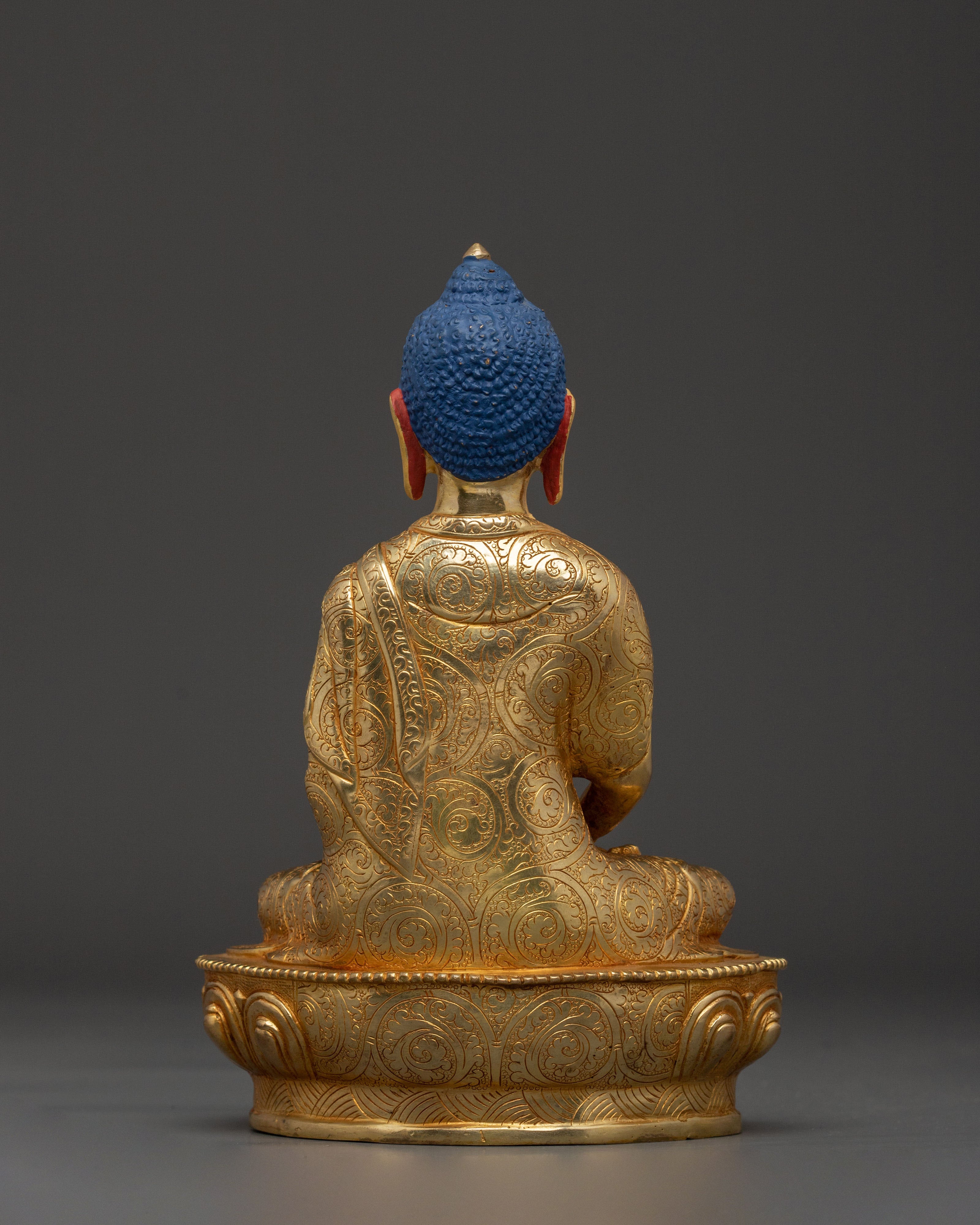 Amitabha Buddha 24K Gold Gilded Statue: Sacred Artistry