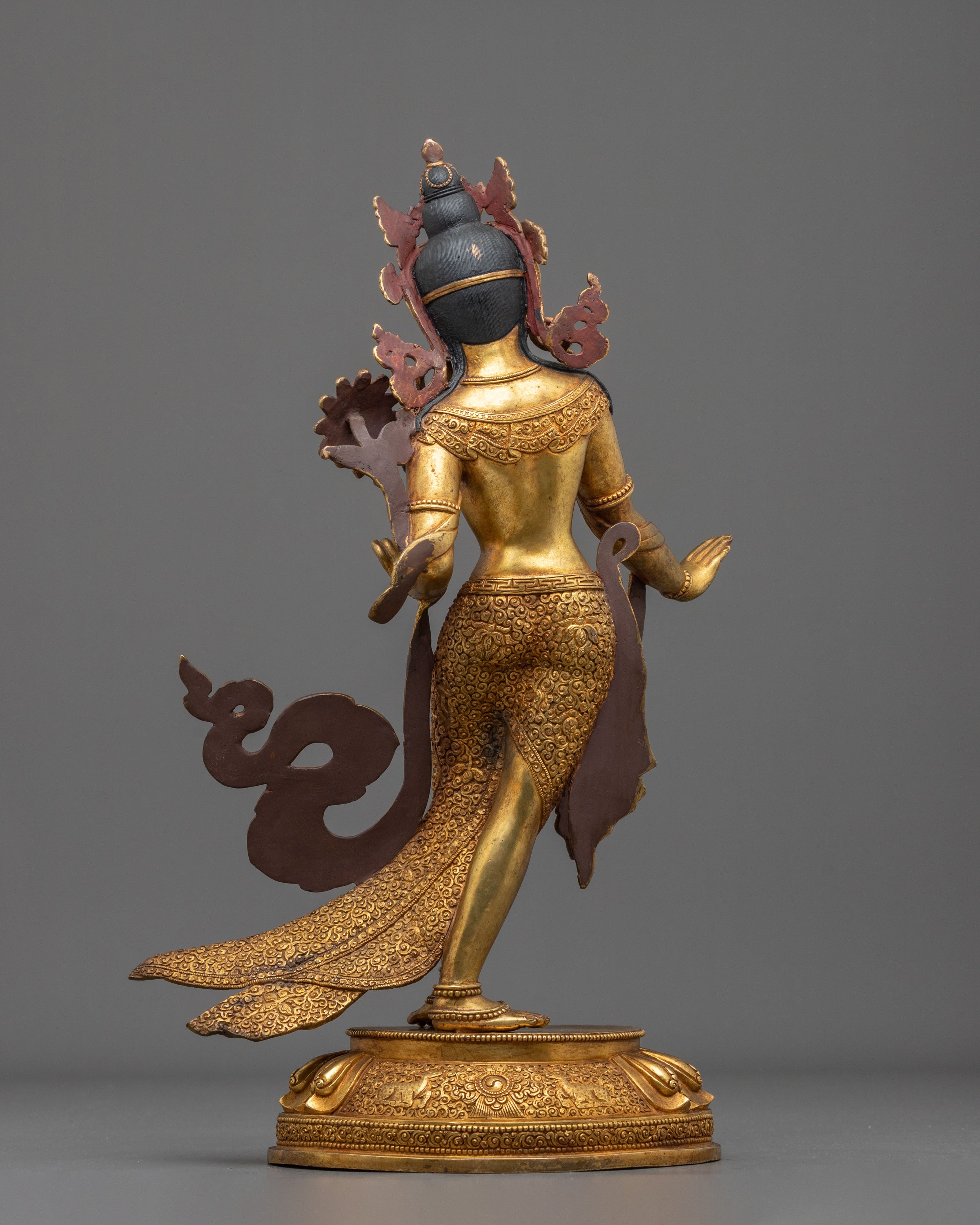 Radiant Handmade Standing Tara Sacred Sculpture