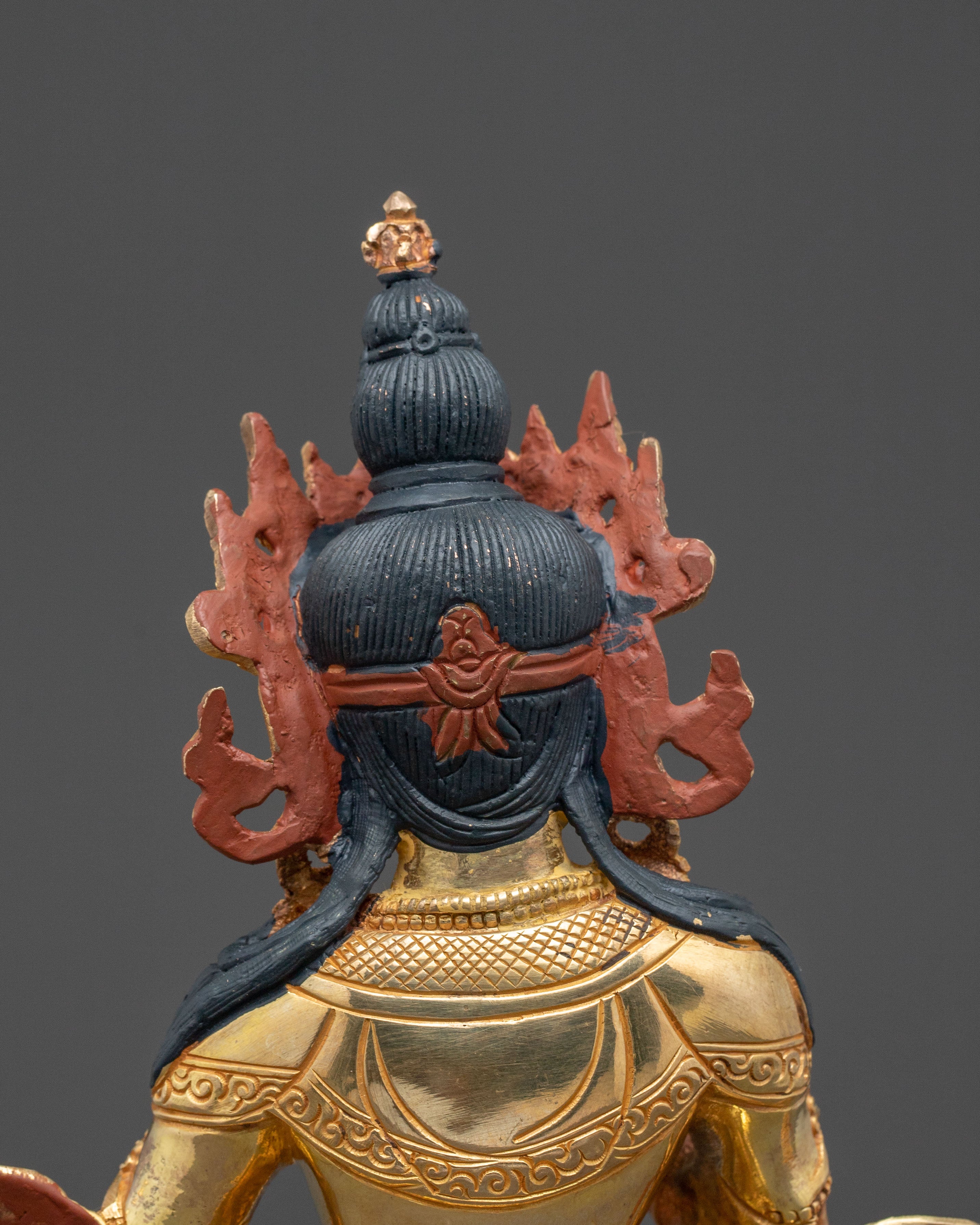 Handcrafted Vajrasattva Spiritual Statue – 24K Gold Gilded Statue