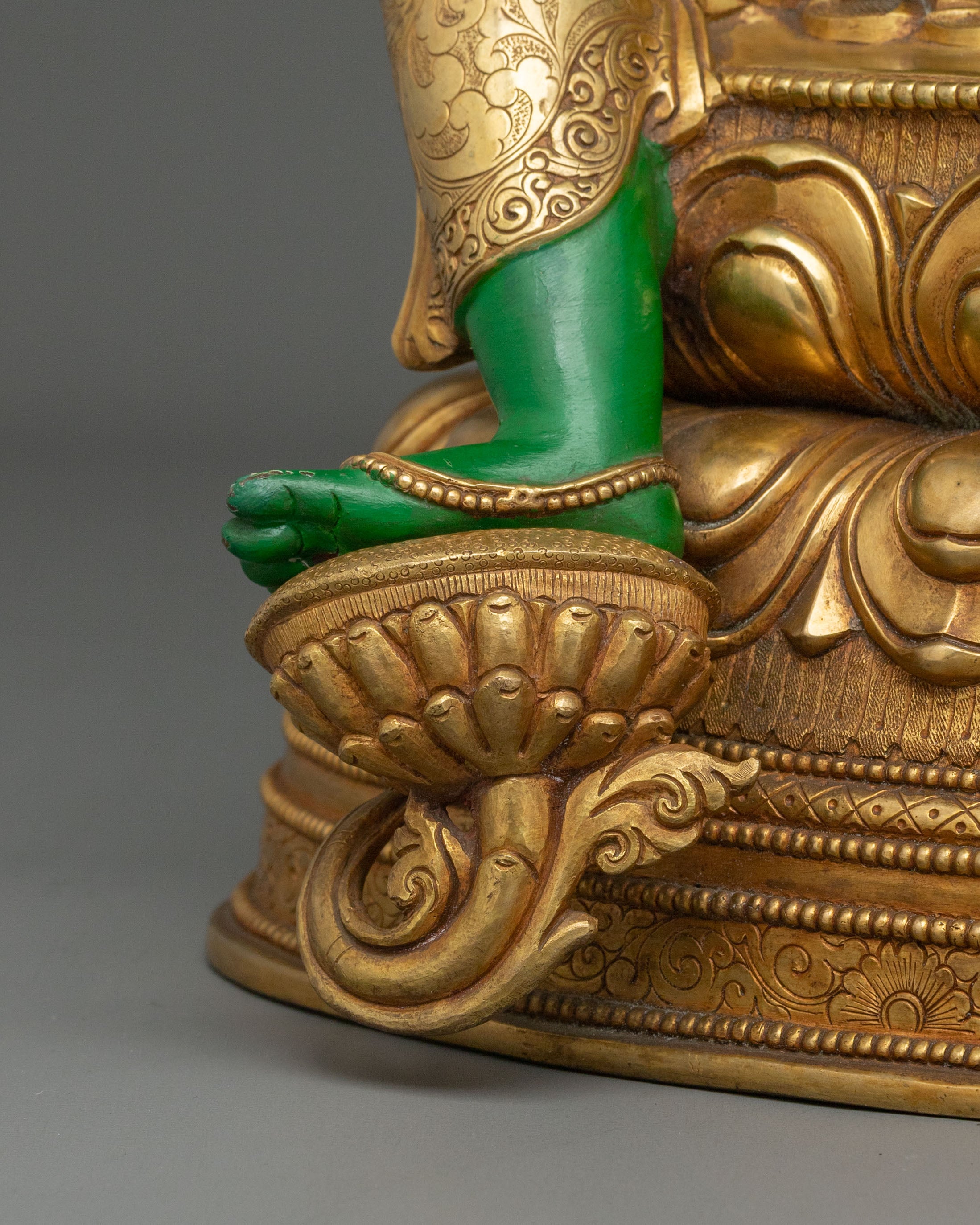 Tibetan Guardian Green Tara Statue | Buddhist Protector