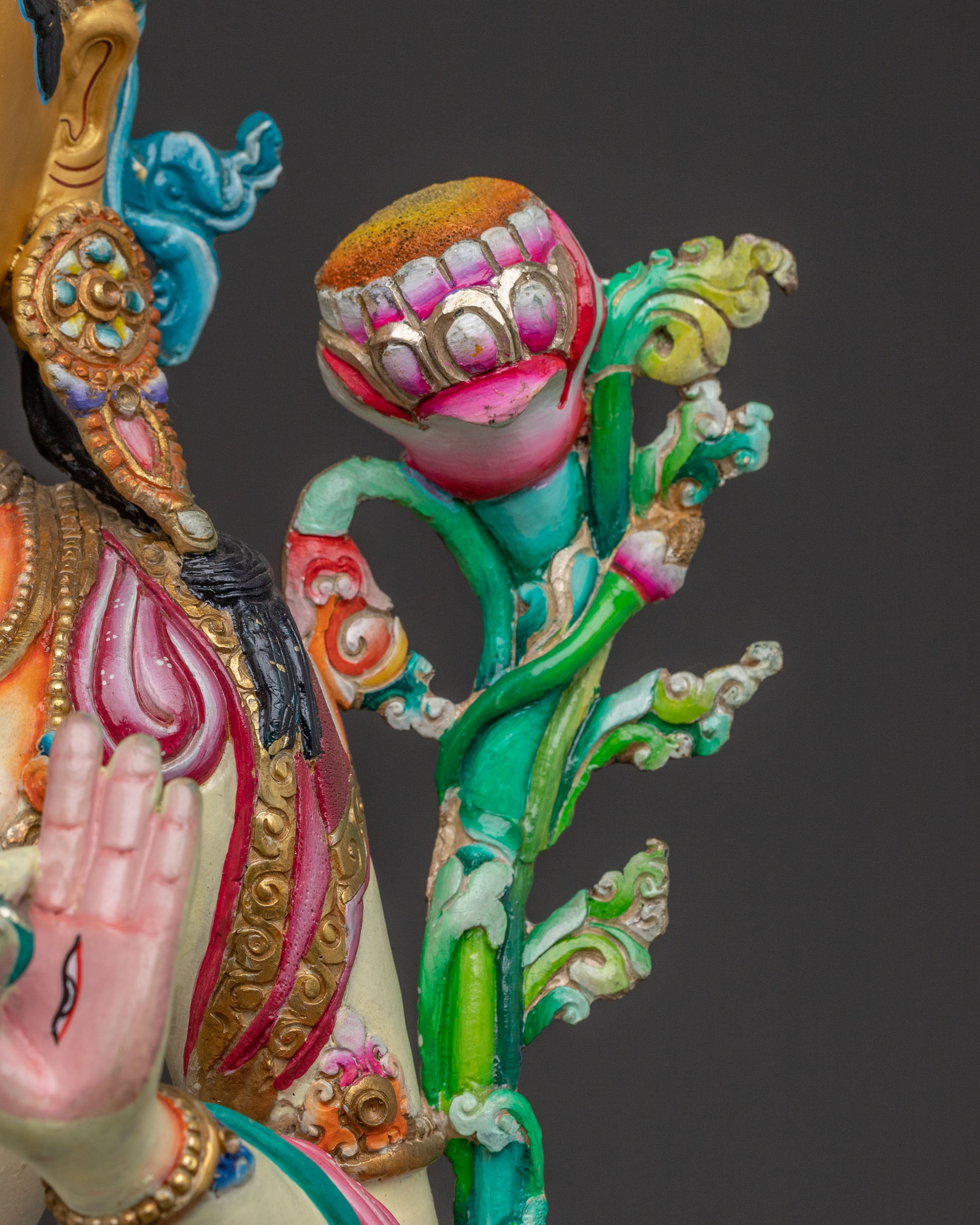 White Tara Statue – Hand-Gilded Copper