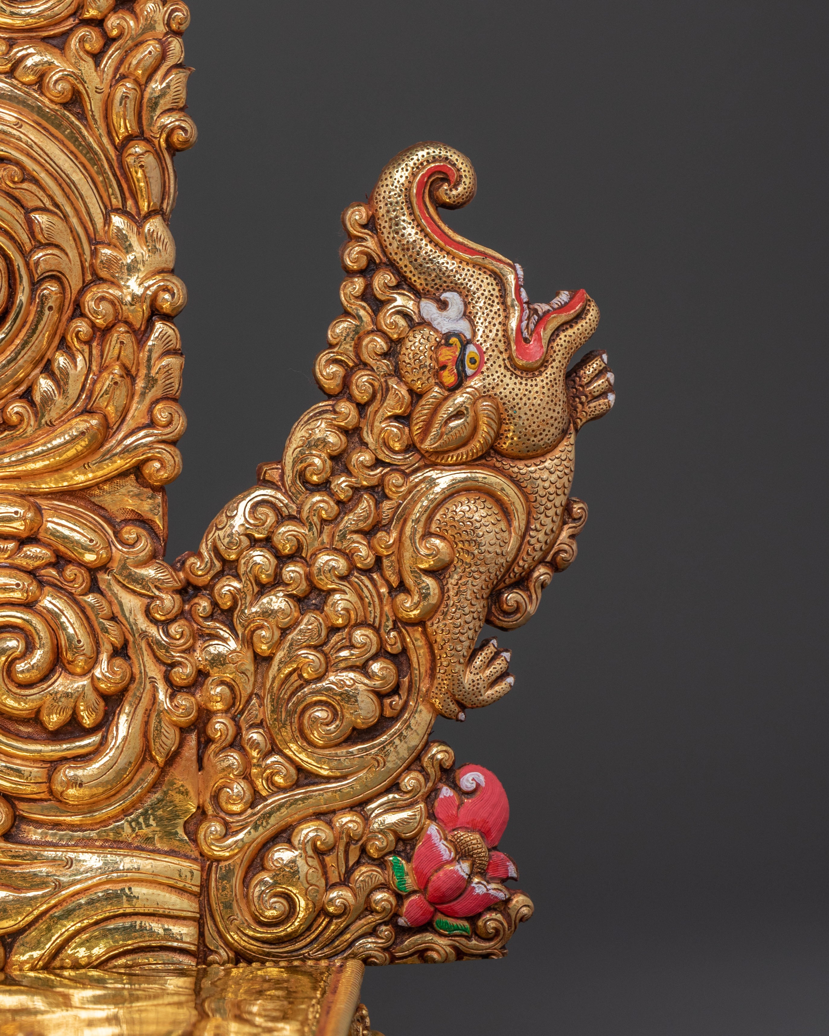 Golden Buddhist Throne: Home Decor