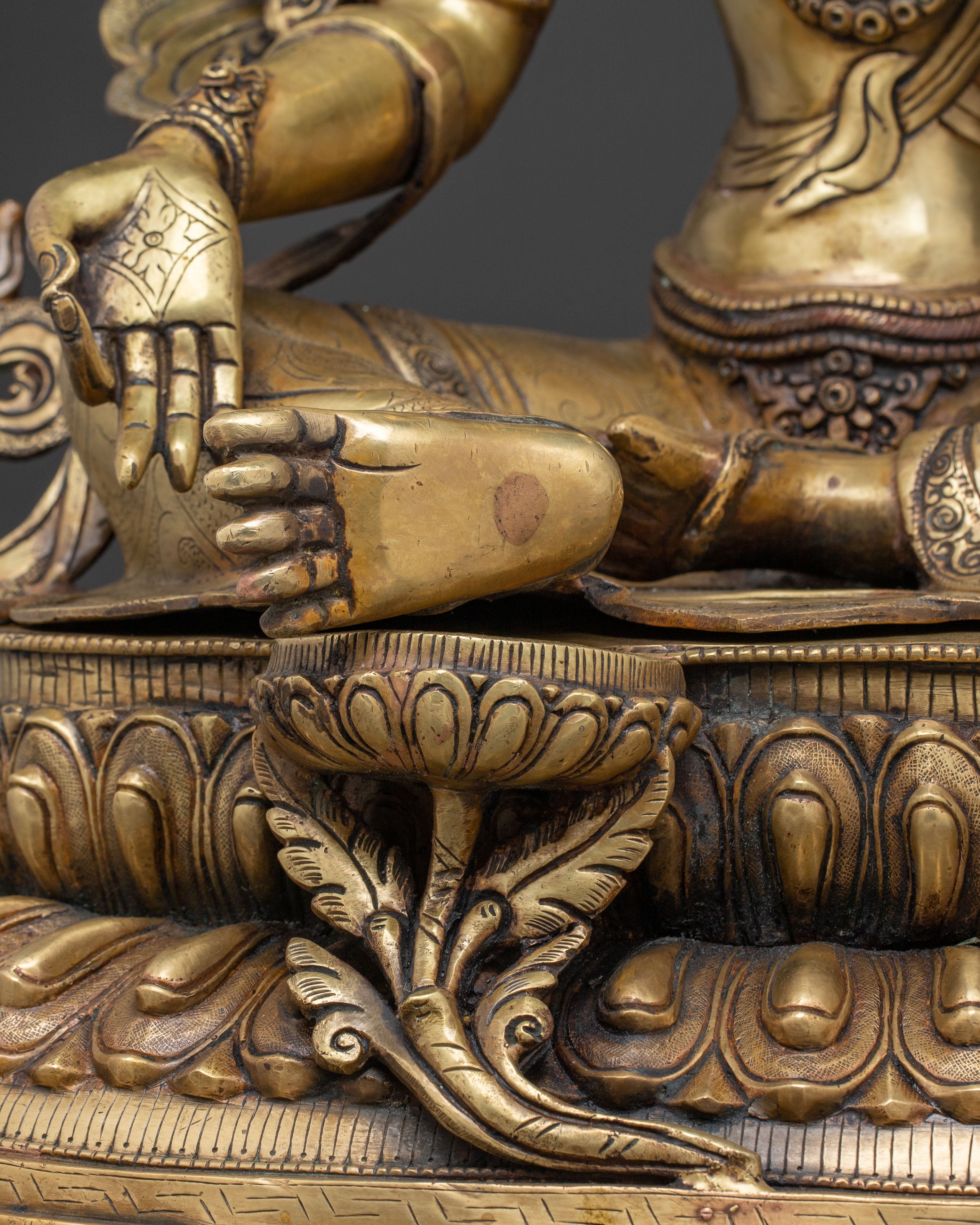 Green Tara Brass Statue: Mother of Liberation | Shyama Tara - Compassionate Protector