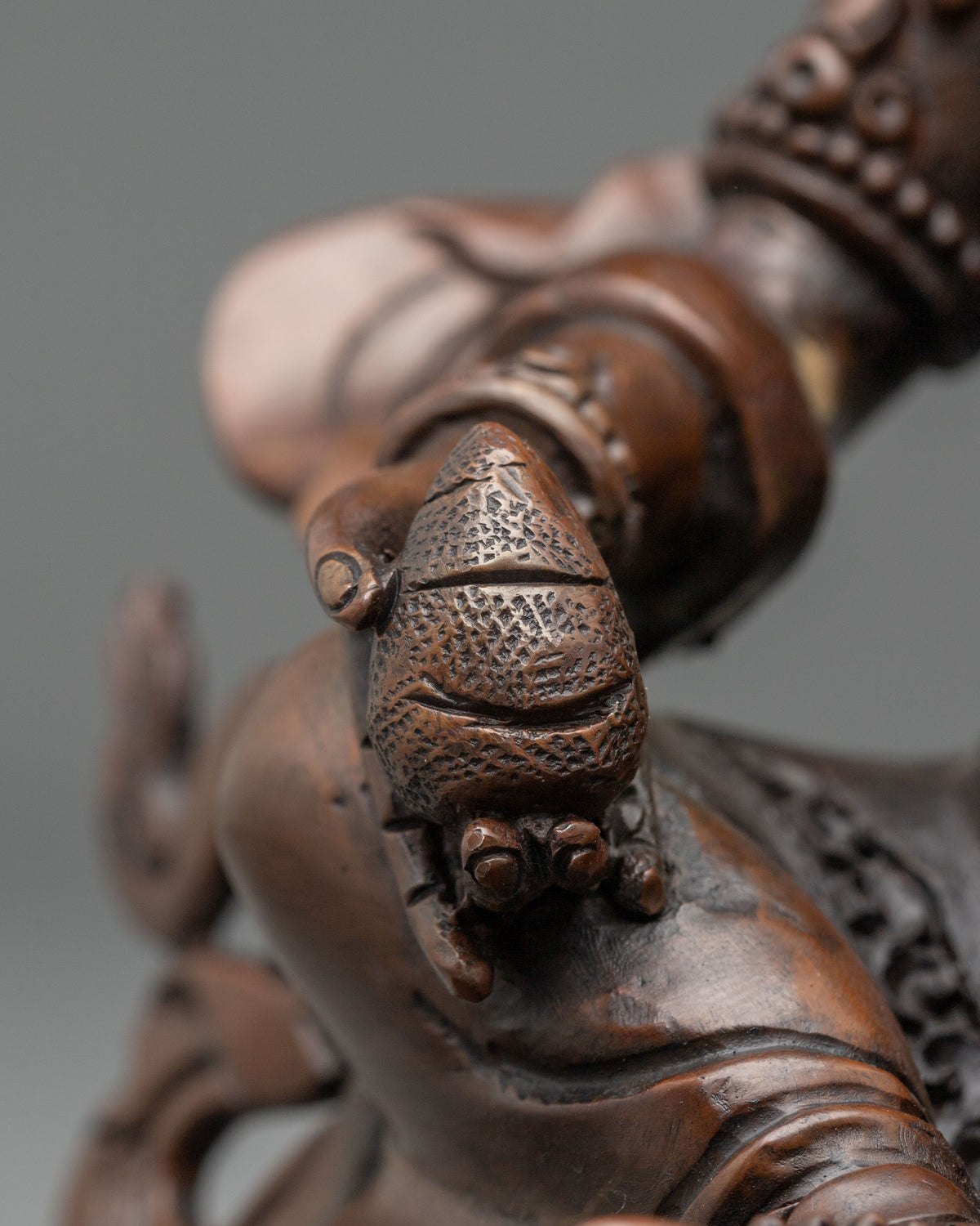 Dzambhala Sculpture in Oxidized Copper | Home Decor