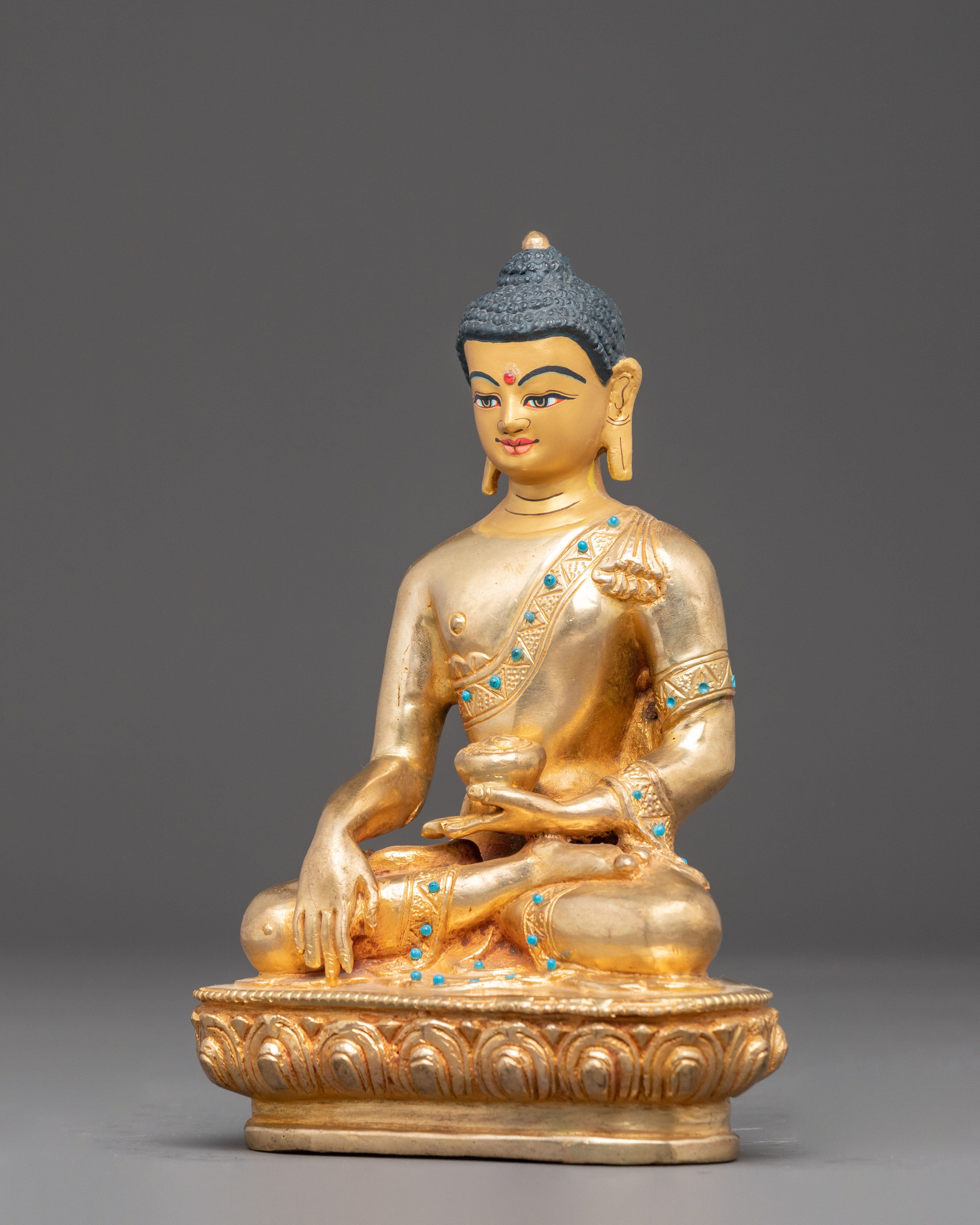 Handmade Copper Statue of Buddha Shakyamuni | Meditation and Altar Decor