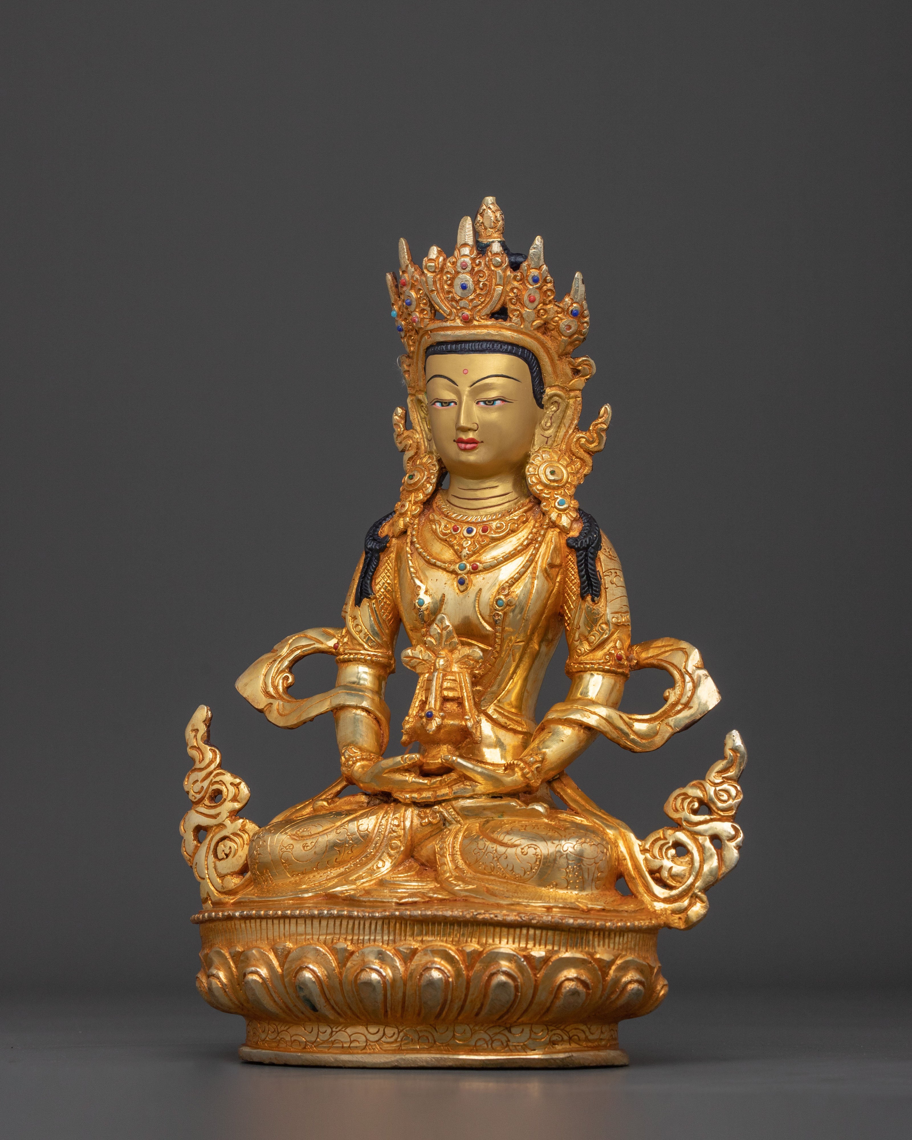 Handmade Amitayus Buddhist Statue | Meditation Decor