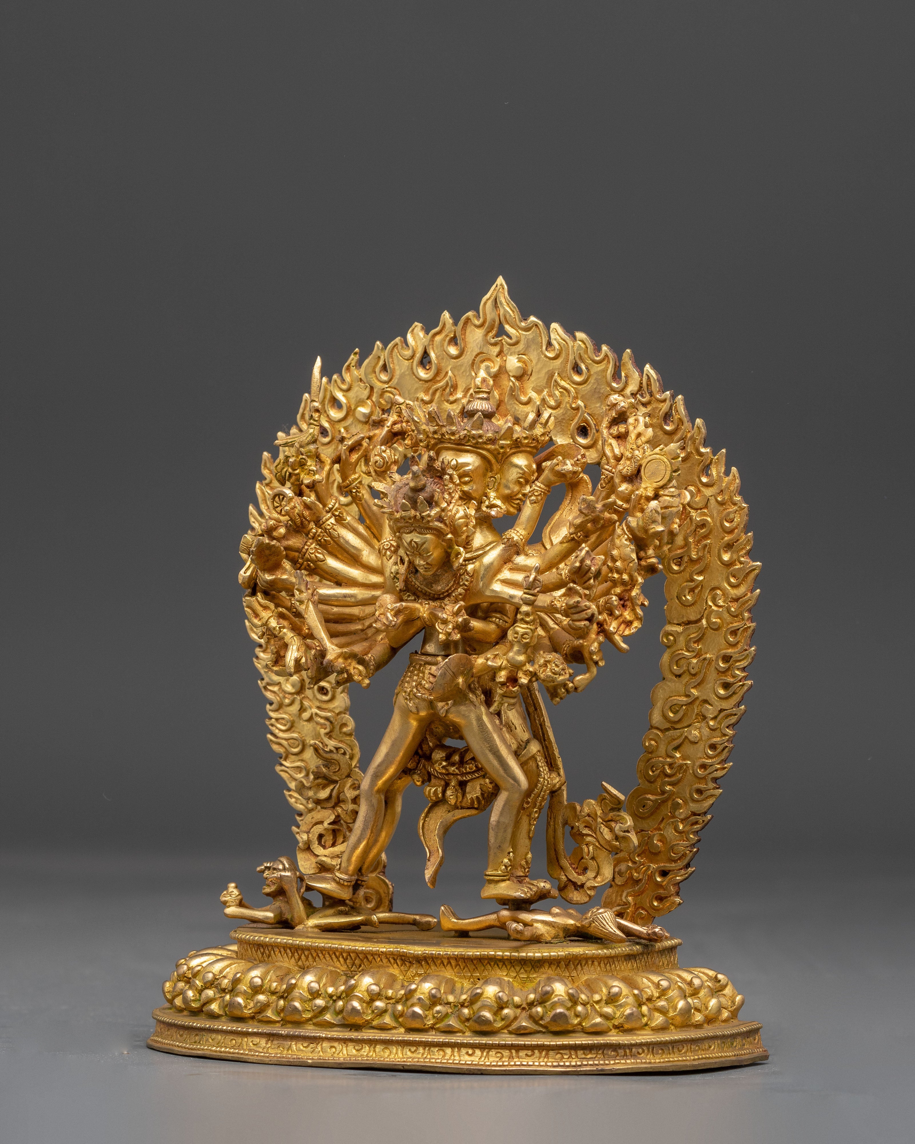 Chakrasamvara Statue: Wheel of Supreme Bliss | 24K Gold Gilded Copper