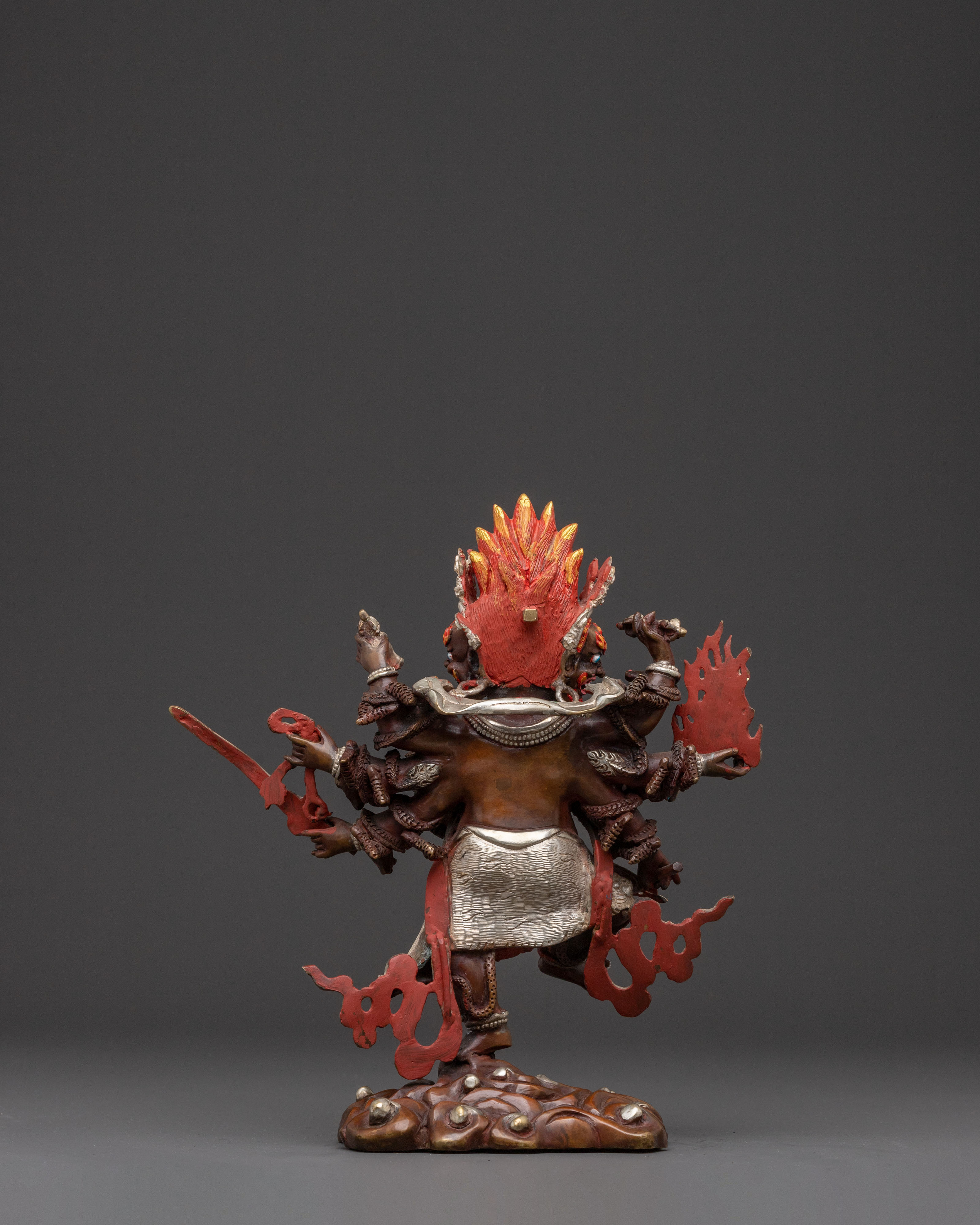 Uchusma Wrathful Deity Statue – Oxidized Copper