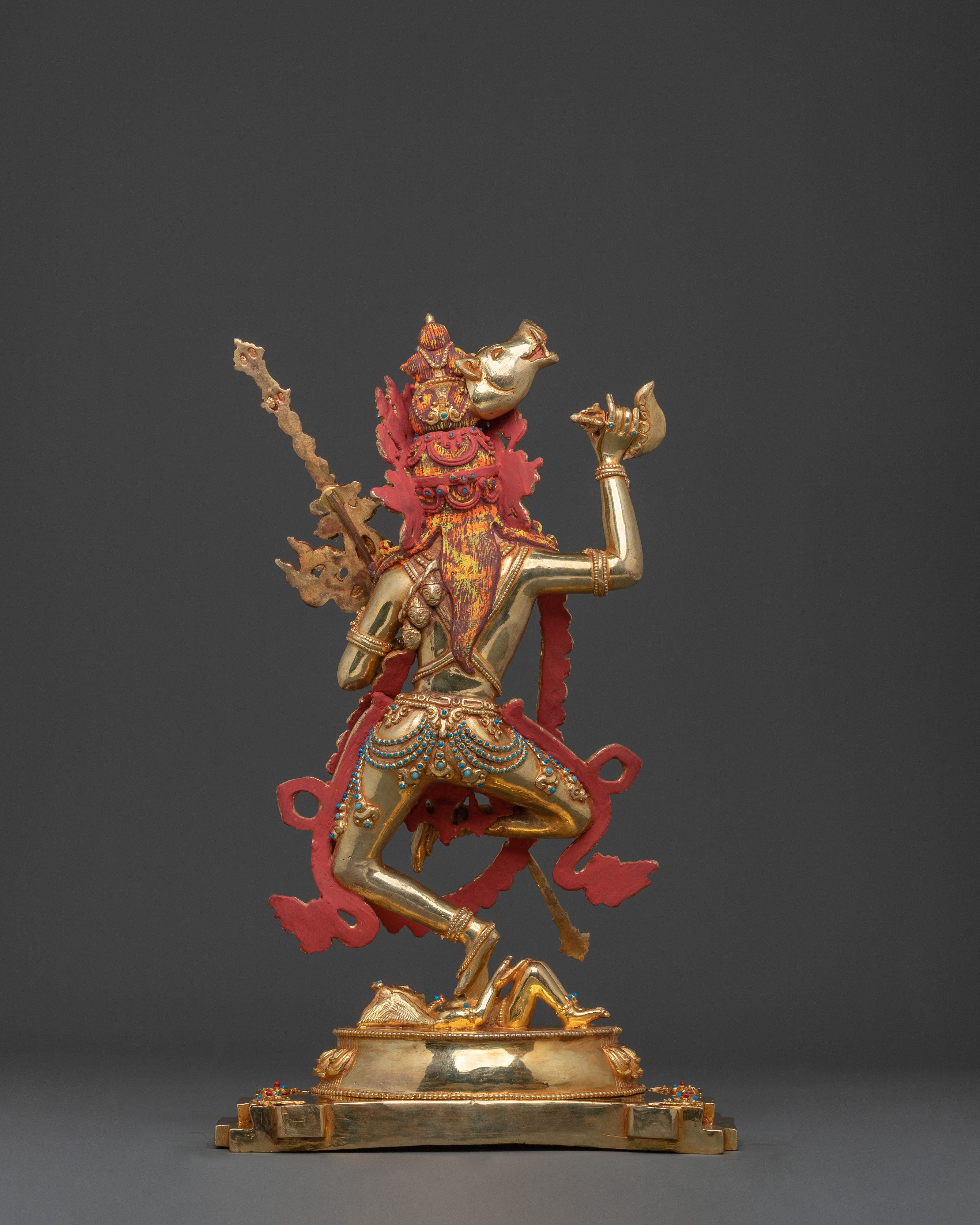 Dorje Phagmo Divine Sculpture: 24K Golden Figure