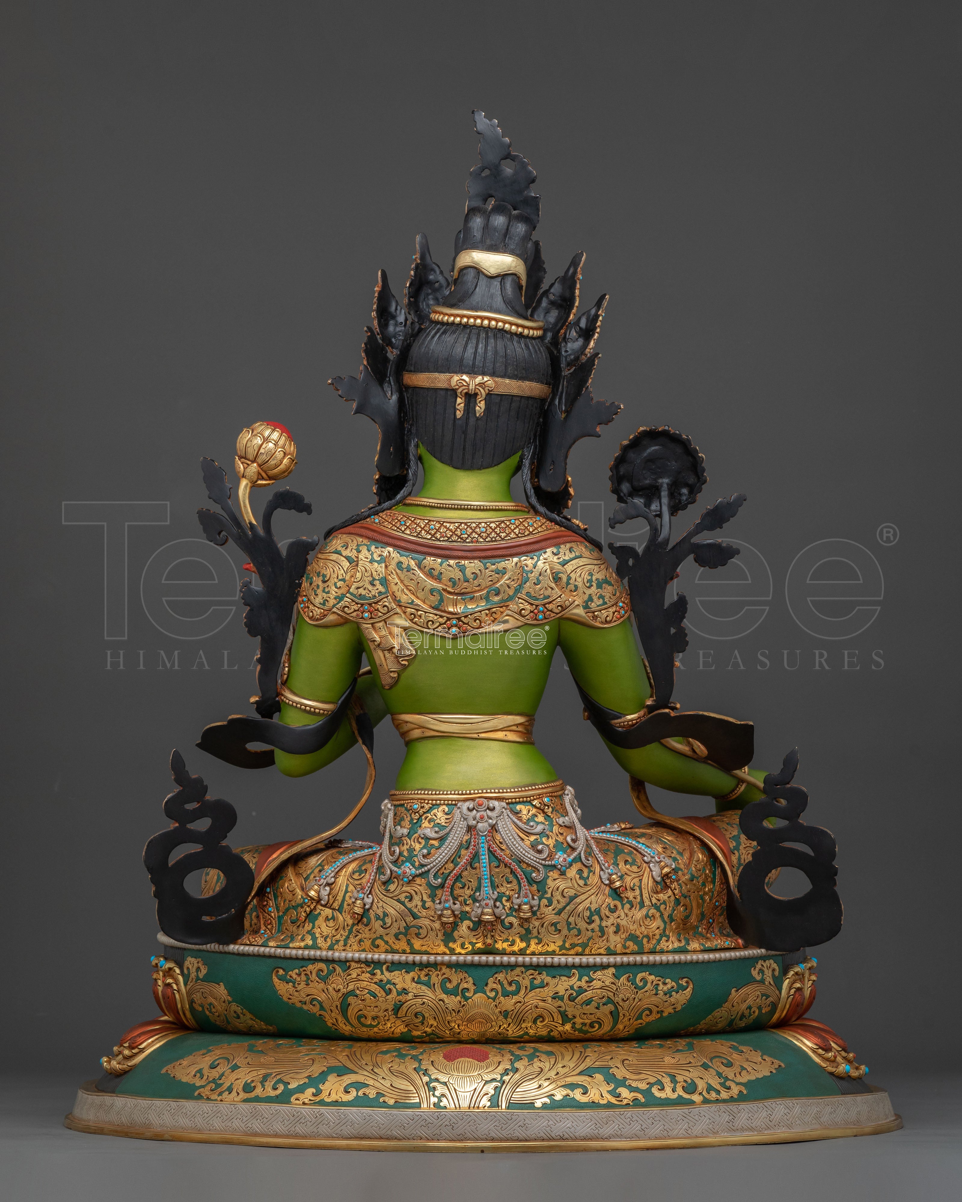 Syamatara: 24K Gold Gilded Traditional Statue