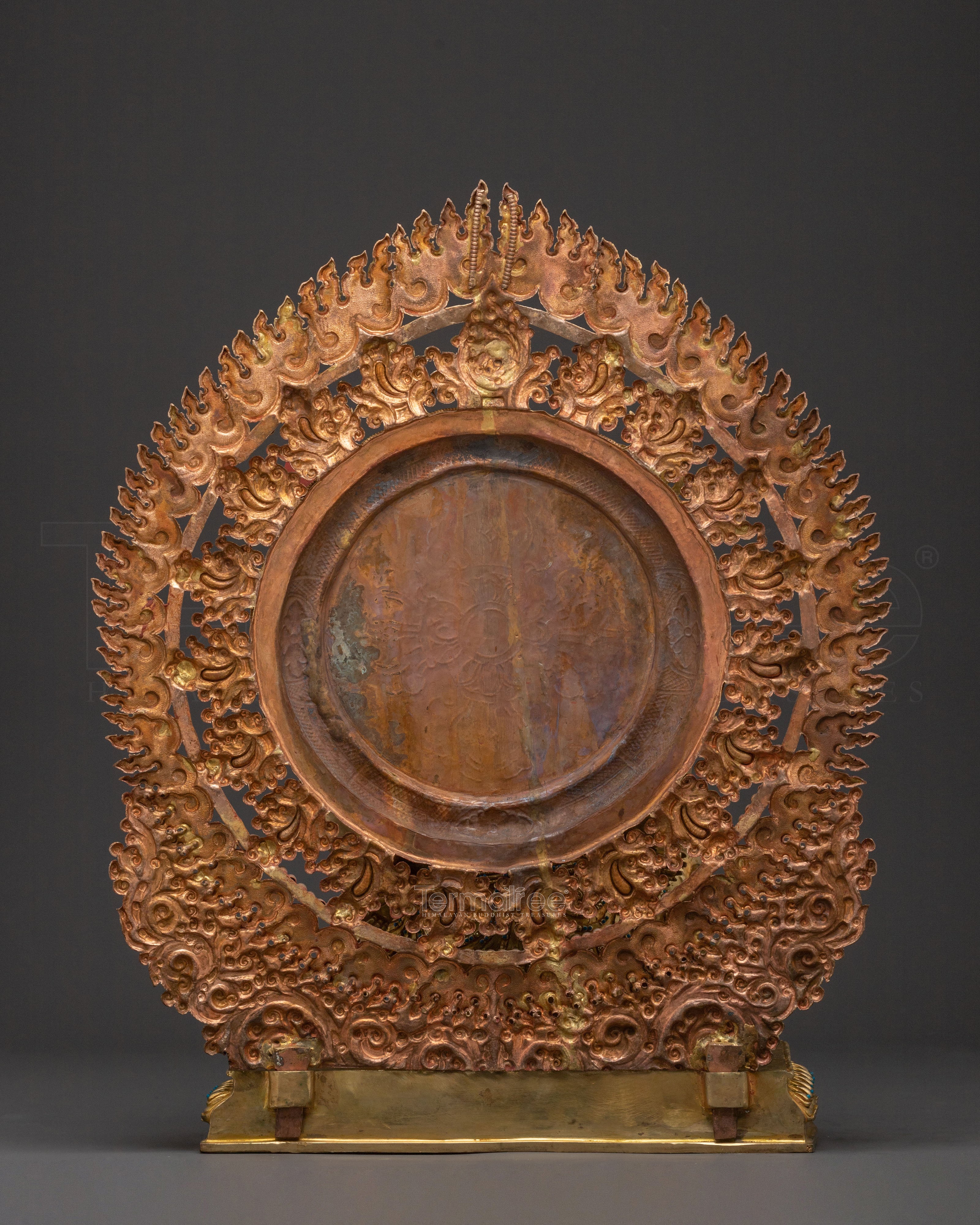 Chaturbhuja Mahakala Statue with Consort | Sacred Figurine