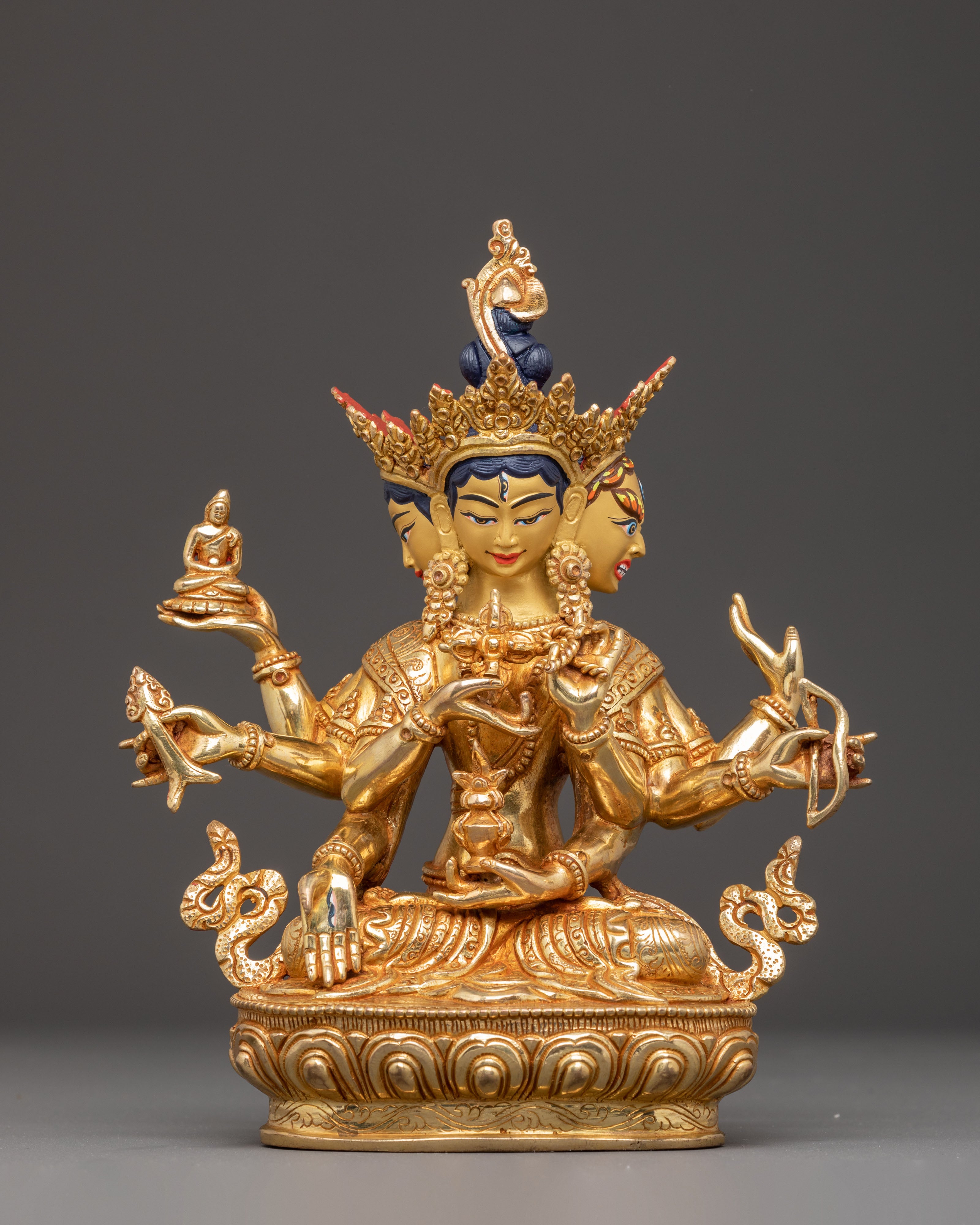 Handmade Statue Of Buddhist Healing Goddess Namgyalma | Longevity Symbol