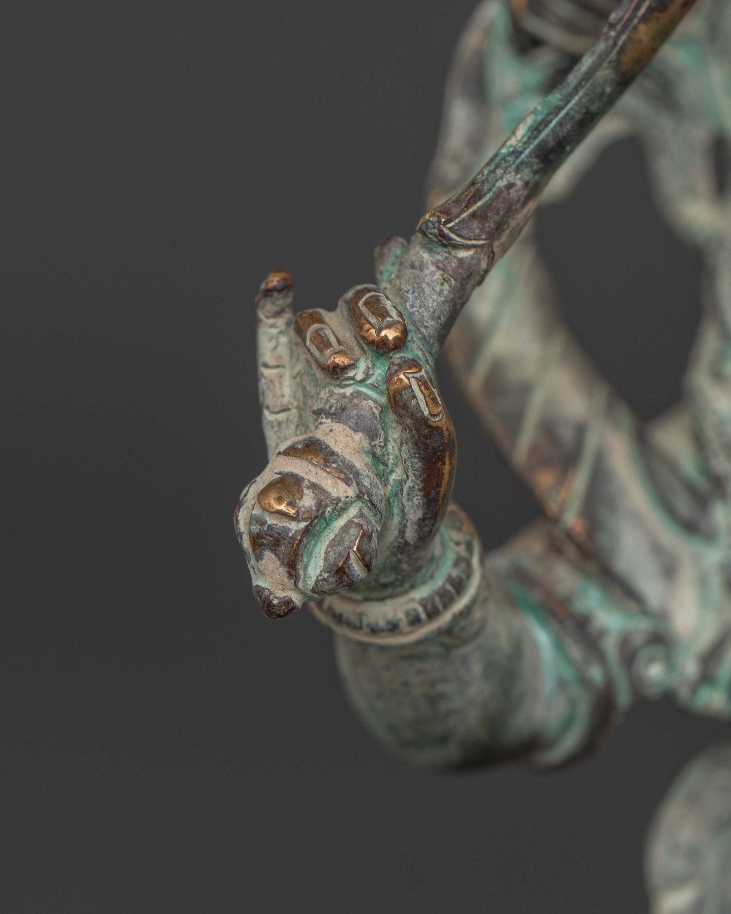 Manjushri Statue with Antique Finish | Wisdom Figure