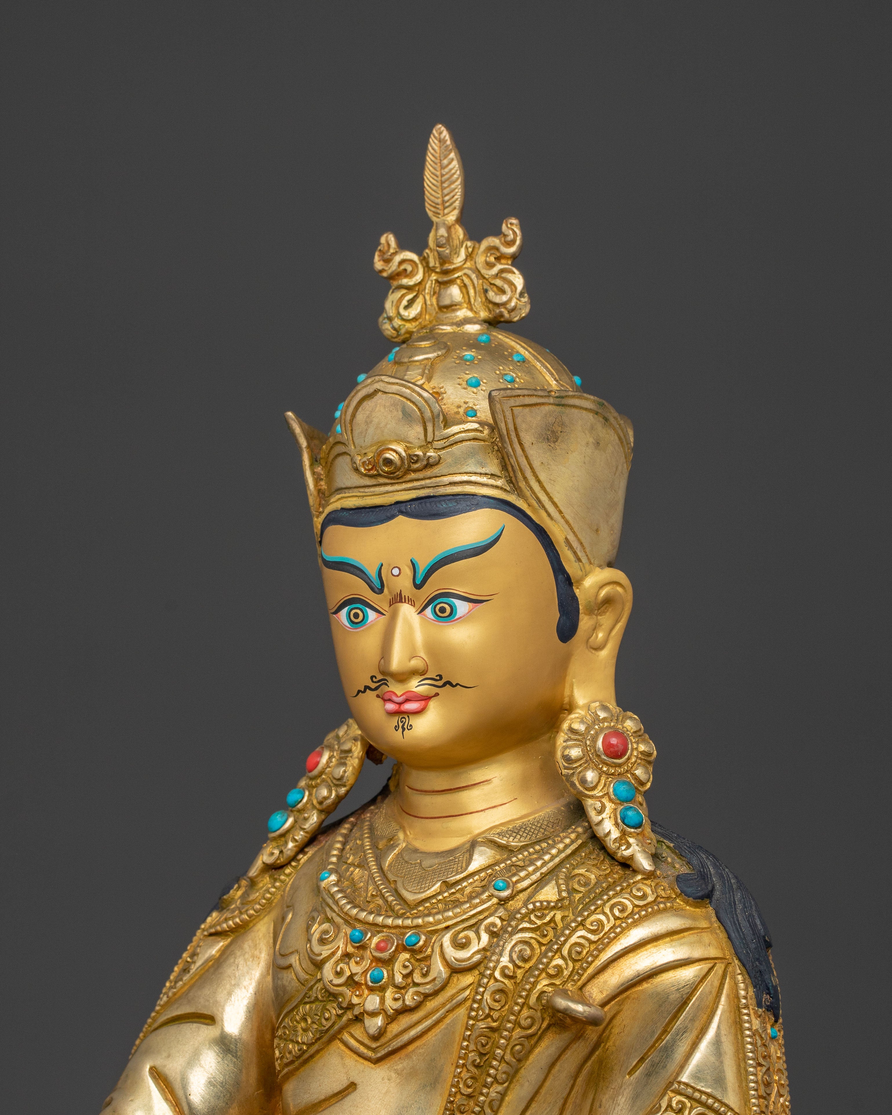 Spiritual Guru Rinpoche Sculpture for Meditation and Altar Spaces