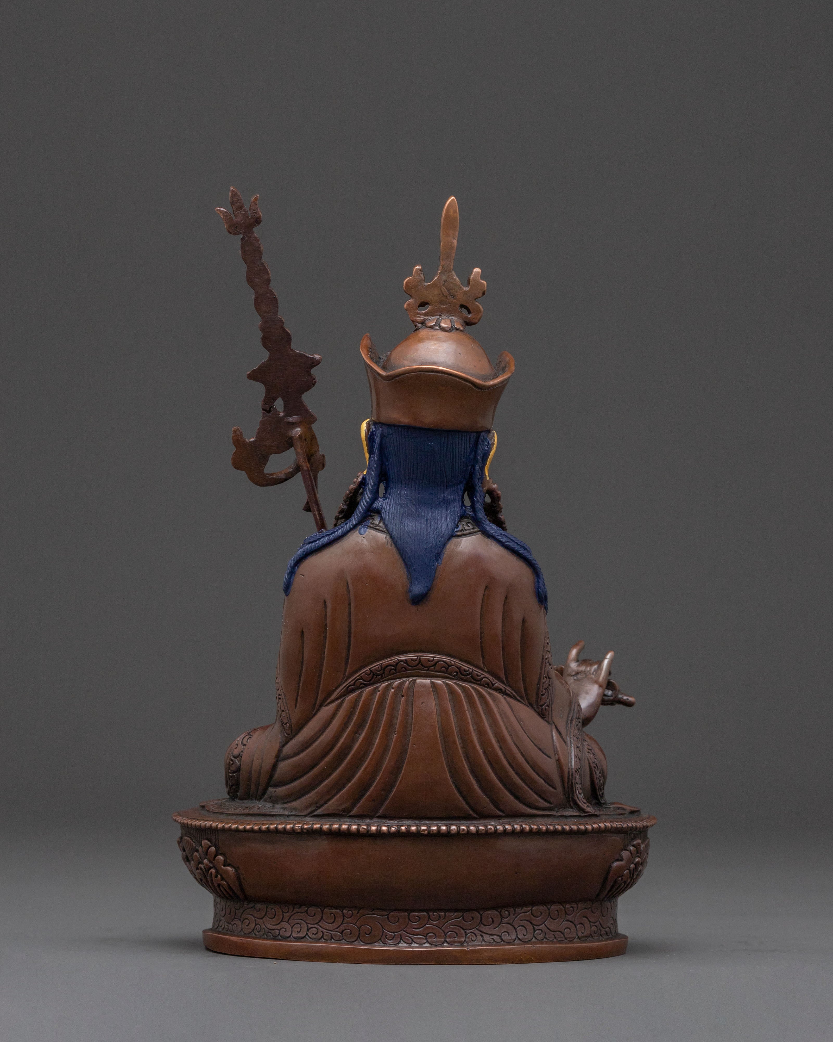 Teacher of the Dharma Guru Rinpoche Statue – Hand-Gilded Copper