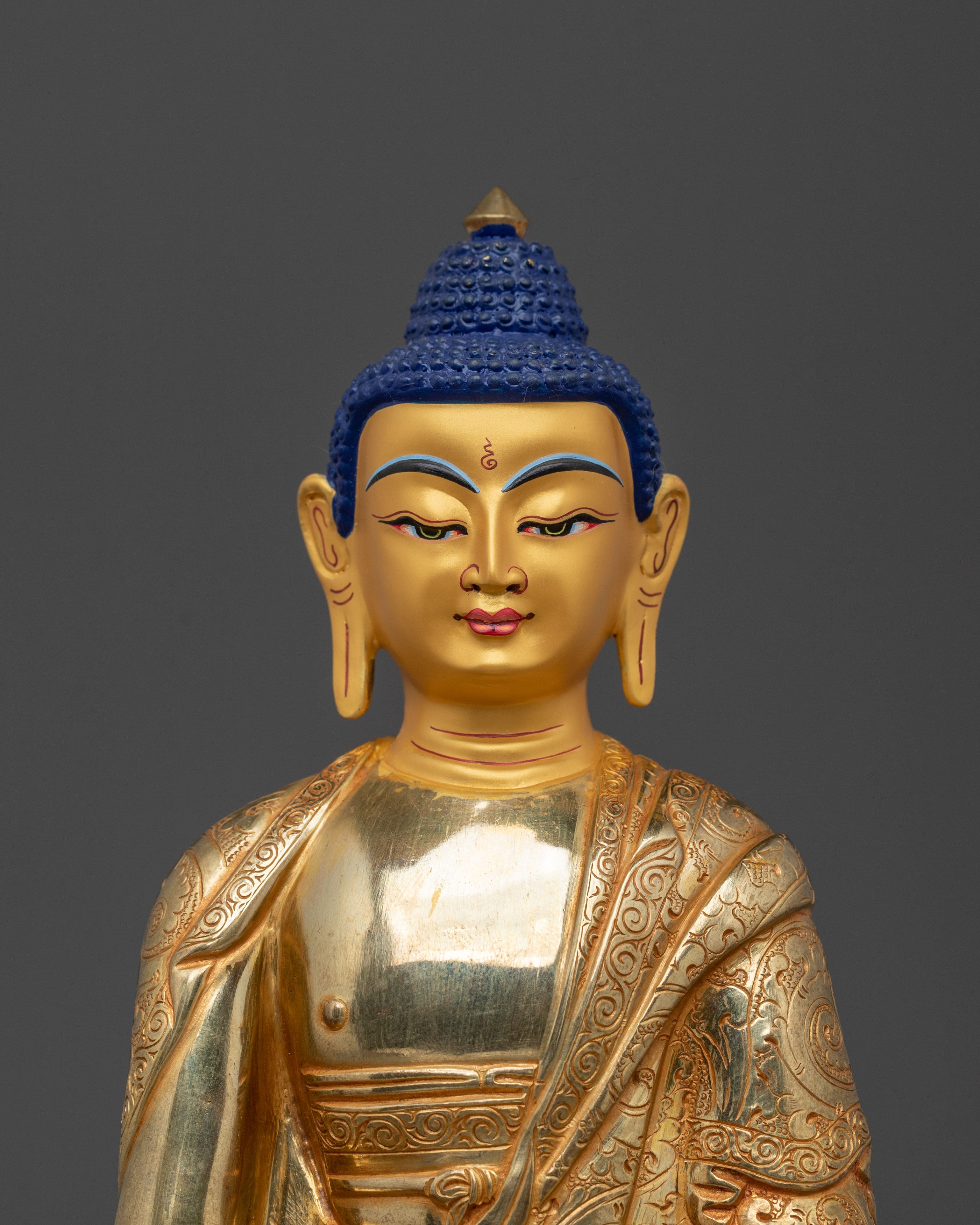 Buddhist Altar Decor Shakyamuni Sacred Statue